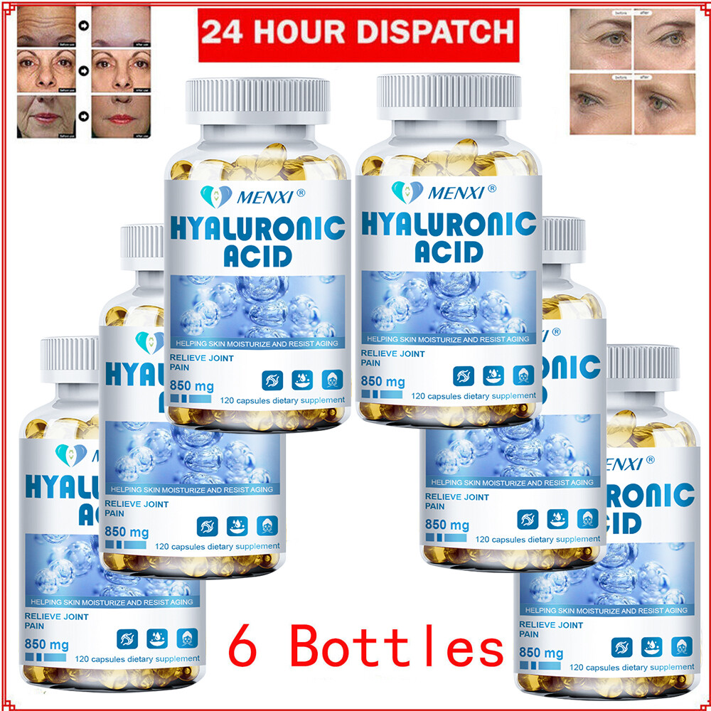 Hyaluronic Acid 850mg 720 Capsules35mg of Vitamin C For Joint and Skin Health