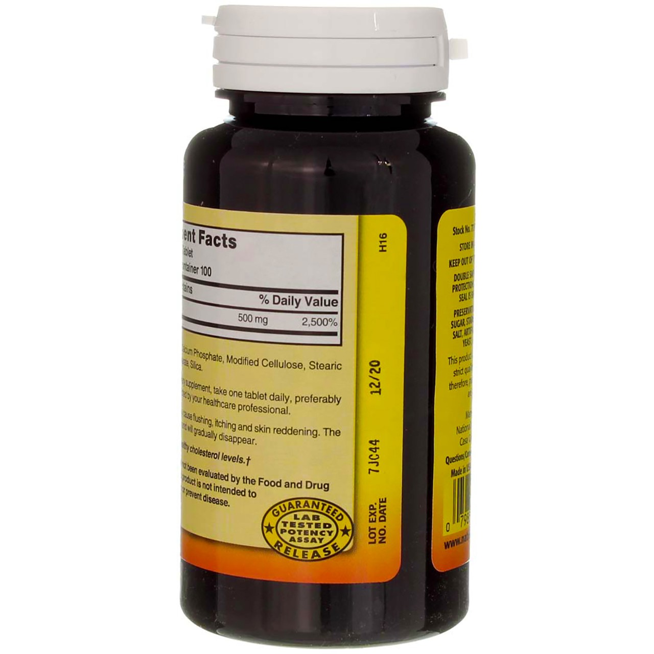5 Pack Nature’s Blend Niacin Timed Release Tablets, 500 mg, 100 Ct