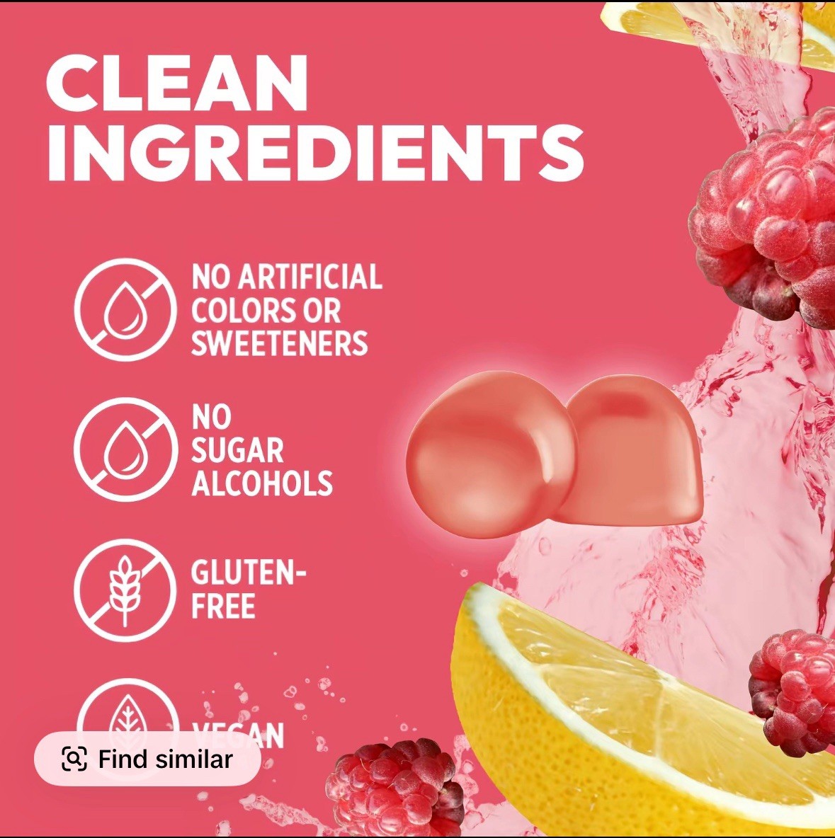 SaltStick Electrolyte Gummies Hydration Electrolytes, Tart Raspberry Lemonade