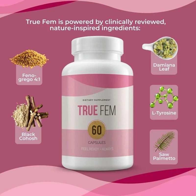 (2 Pack) True Fem for Women Advanced Wellness Support Supplement 120 Capsules US