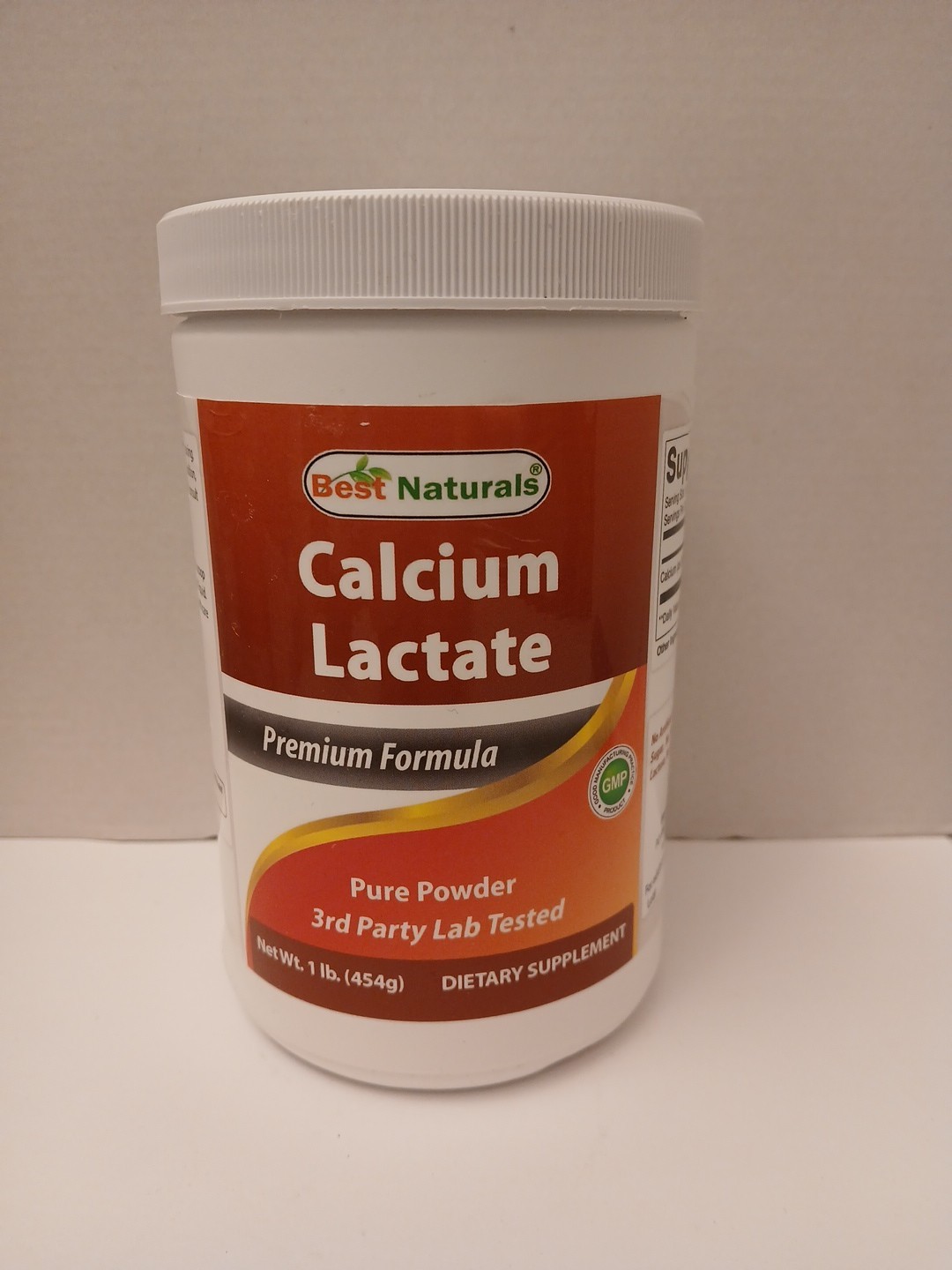 Calcium Lactate Pure Powder 1 lb/454g 283 Servings Exp: 4/28