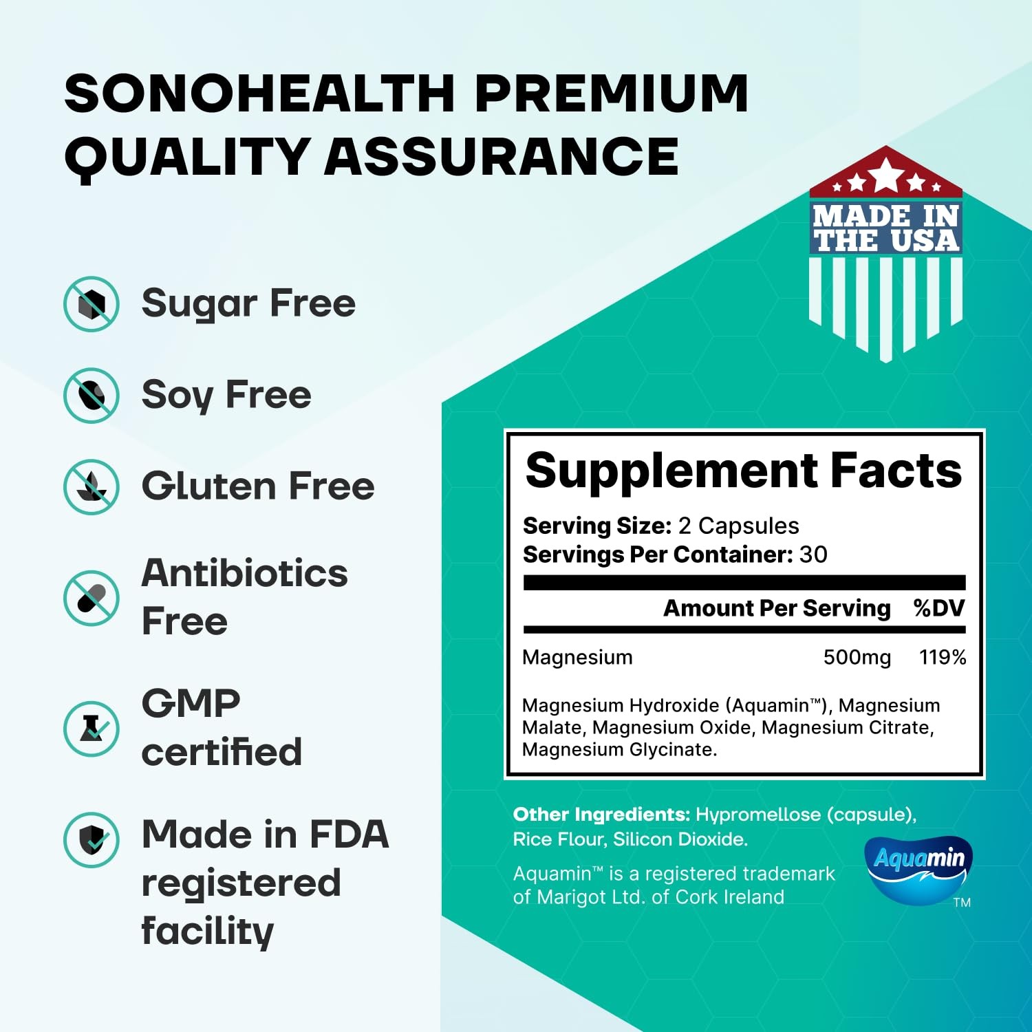 Sonohealth Spectrum 5 Magnesium 5-In-1 Complex 72 Trace Minerals For Enhanced