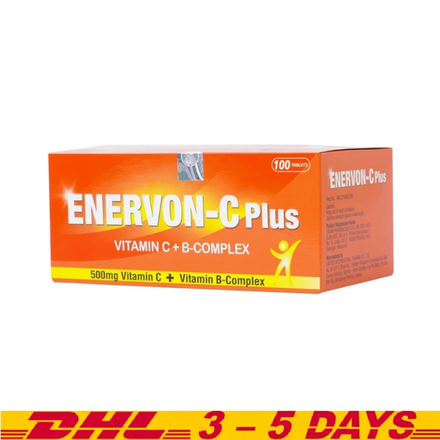 ENERVON-C Vit C 500mg + Vit B-Complex (100 Tablets) Increase Energy Immunity