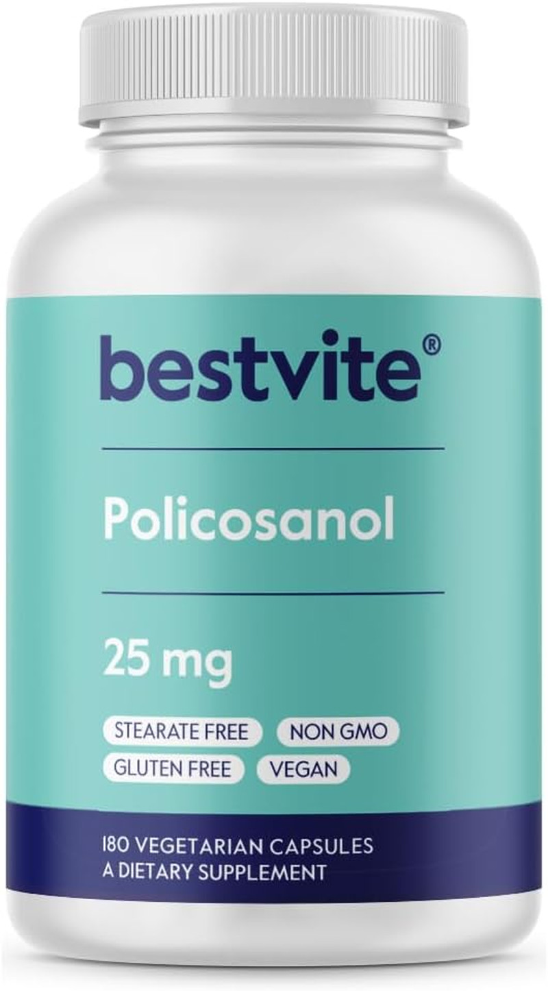 Bestvite Policosanol 25mg Capsules Heart Health Cholesterol Support Vegan