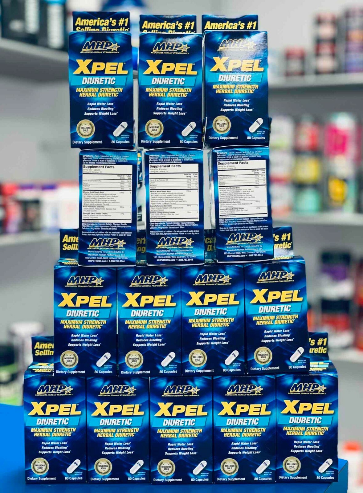 MHP XPEL Natural Herbal Diuretic Water Pills Weight Loss Reduce Bloat 80 Caps