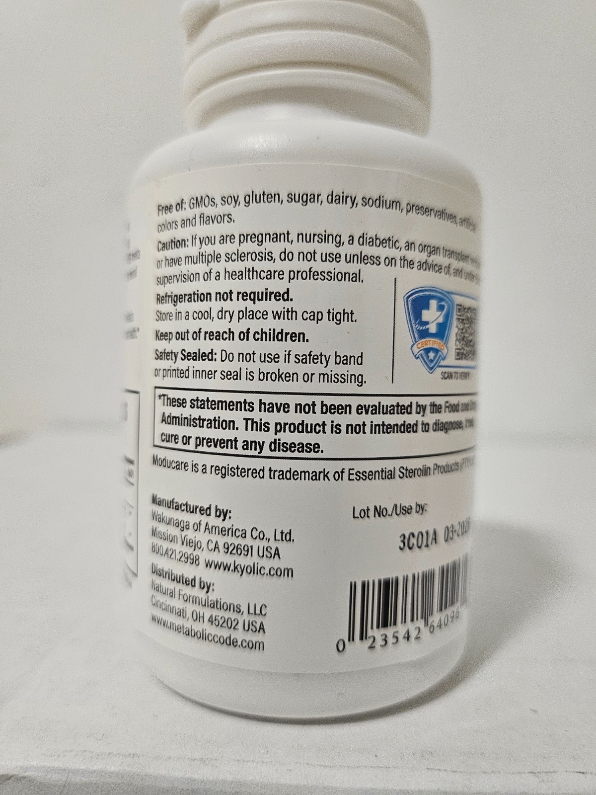 Wakunaga Metabolic Code – Moducare ES 60 Capsules 03/2026