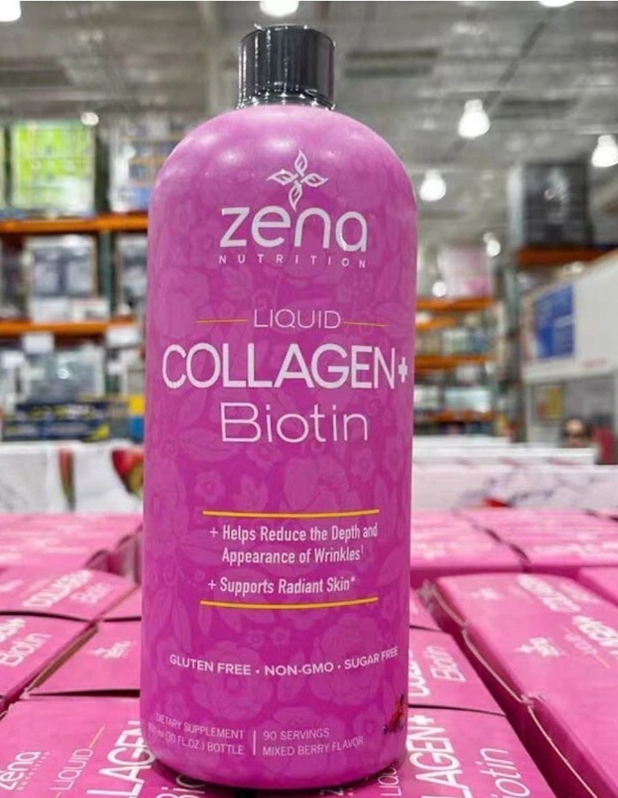 Zena Nutrition Liquid Collagen + Biotin Dietary Supplement,30oz/90 Servings 1/28