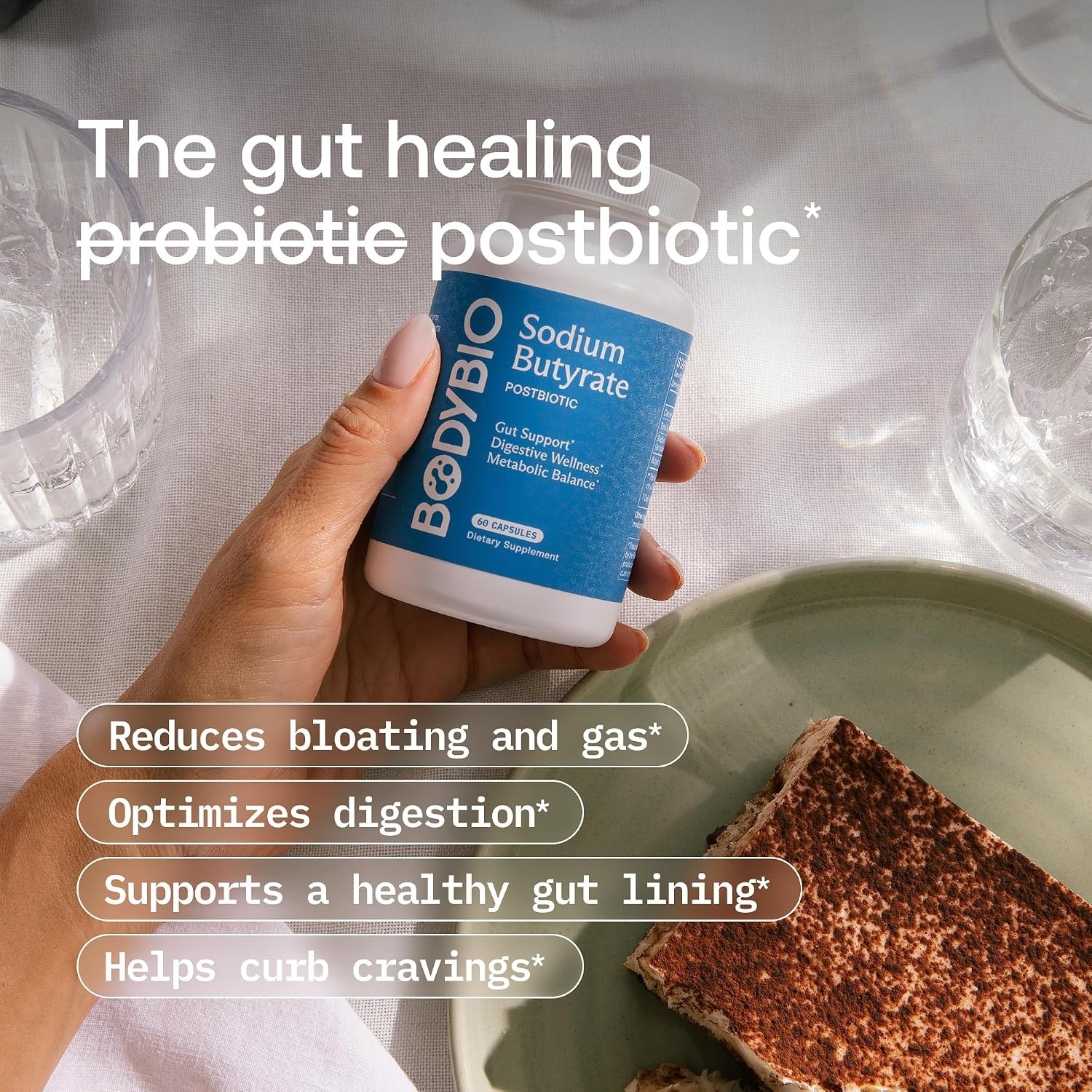 Butyrate Sodium Postbiotic – 100 Count Capsules for Gut & Digestive Health