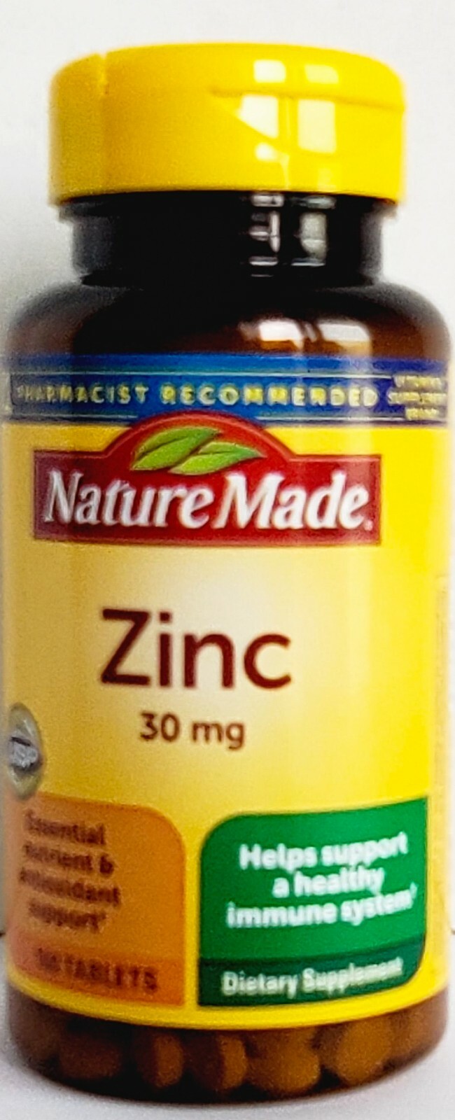 Nature Made Zinc (Gluconate) 30 mg -100 Tablets -Exp Date 02-2025