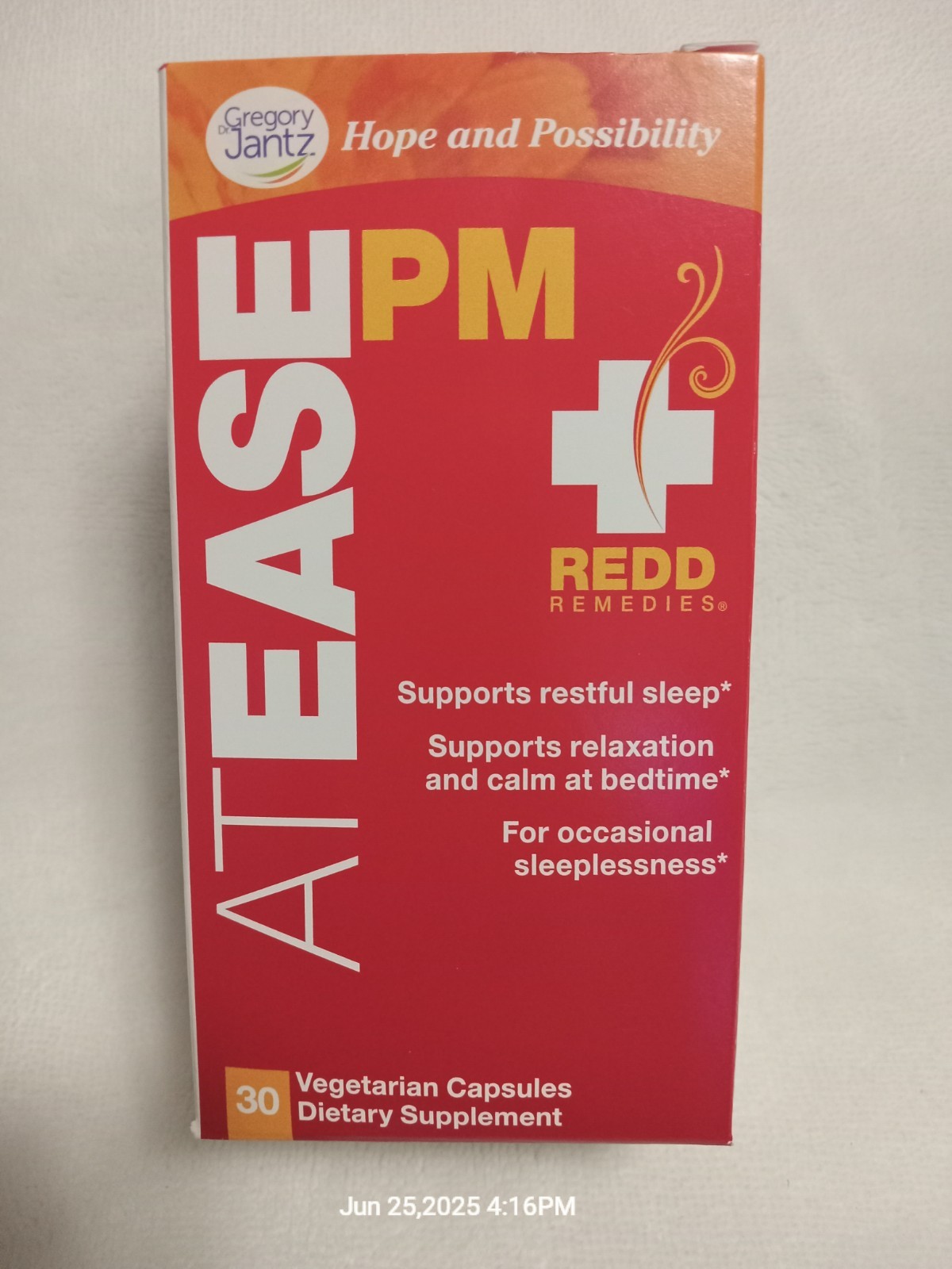 Redd Remedies – At Ease PM – “30-Capsules” Sleep AID – WORKS LIKE MELATONIN
