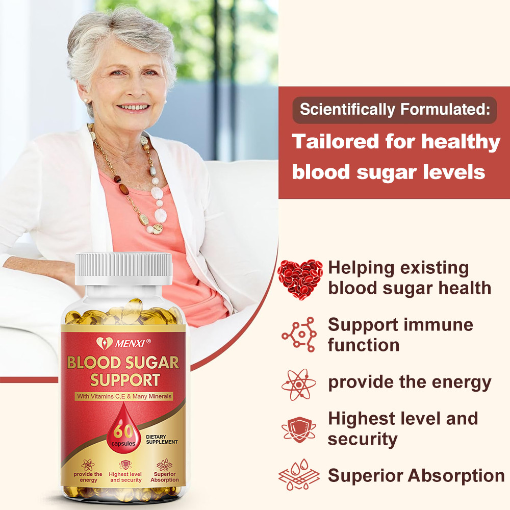 Blood Sugar Blend – Balance Sugar Glucose Levels 1/2/4/6 Bottles (60 Capsules)
