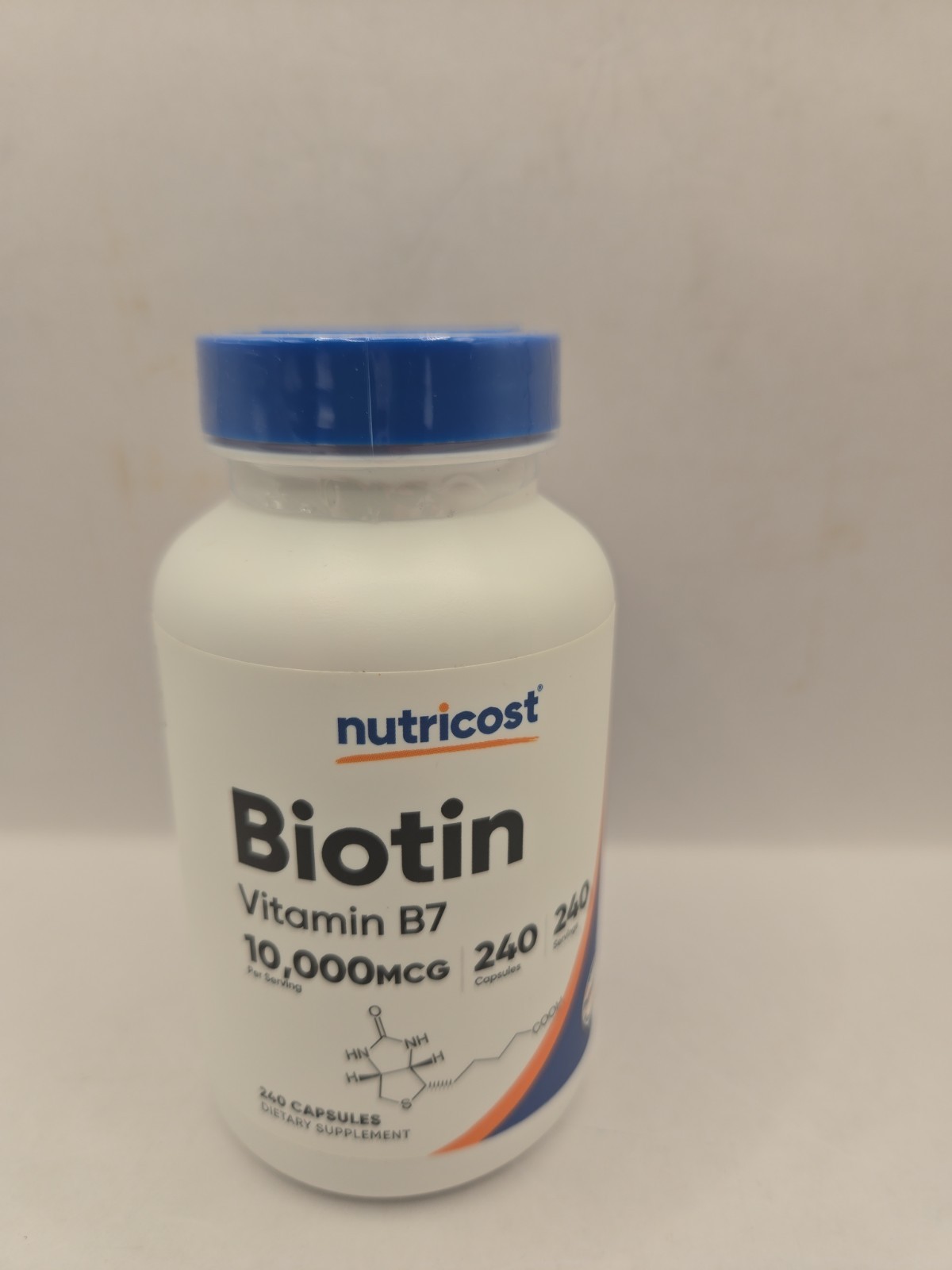 Nutricost Biotin Vitamin B7 10,000mcg 10mg Vitamin Supplement, 240 Capsules