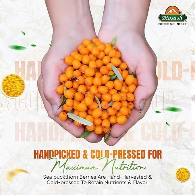 2X Biosash Himalayan Sea Buckthorn Juice 250ml Organic Cold Pressed Omega 3 6 9