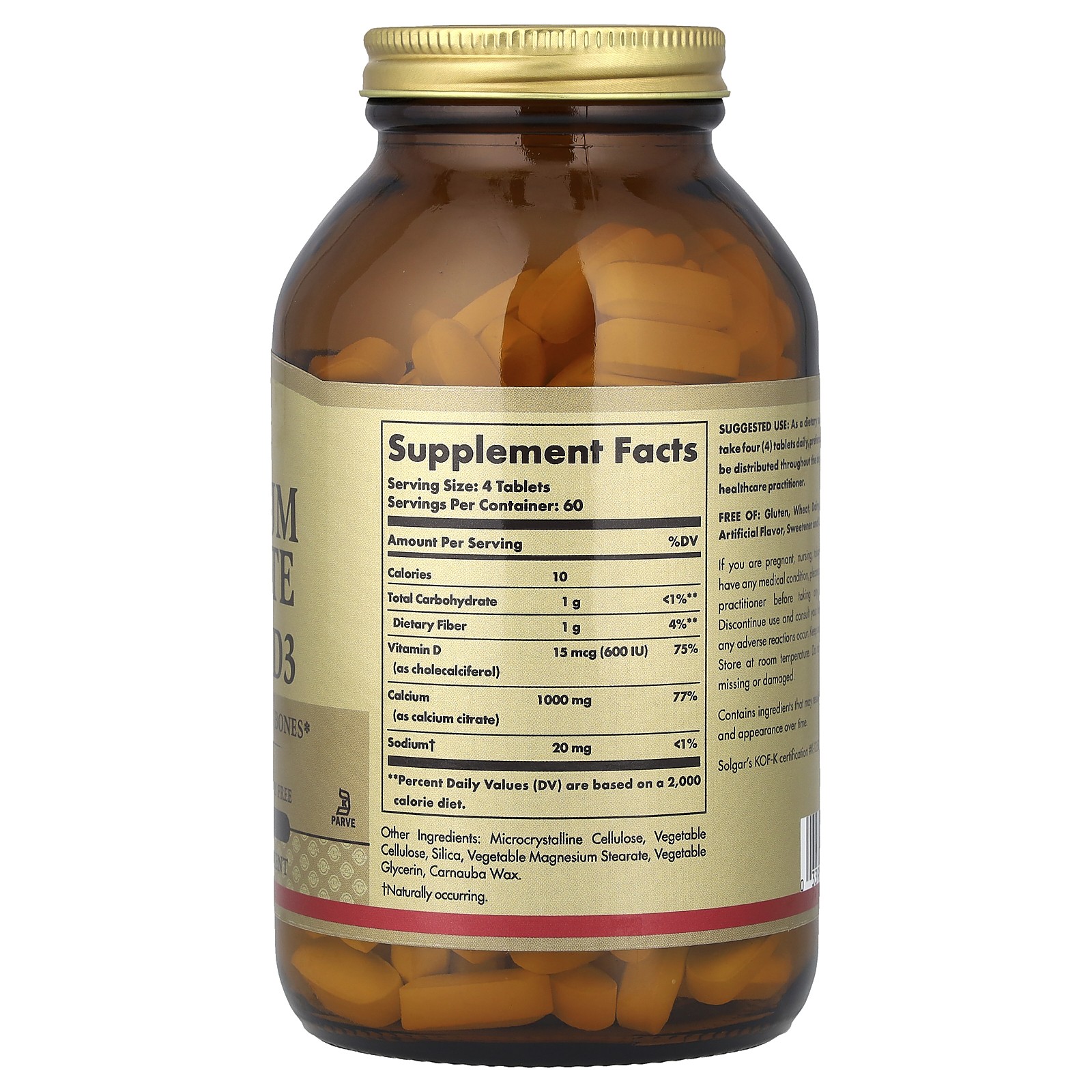 Calcium Citrate with Vitamin D3, 240 Tablets