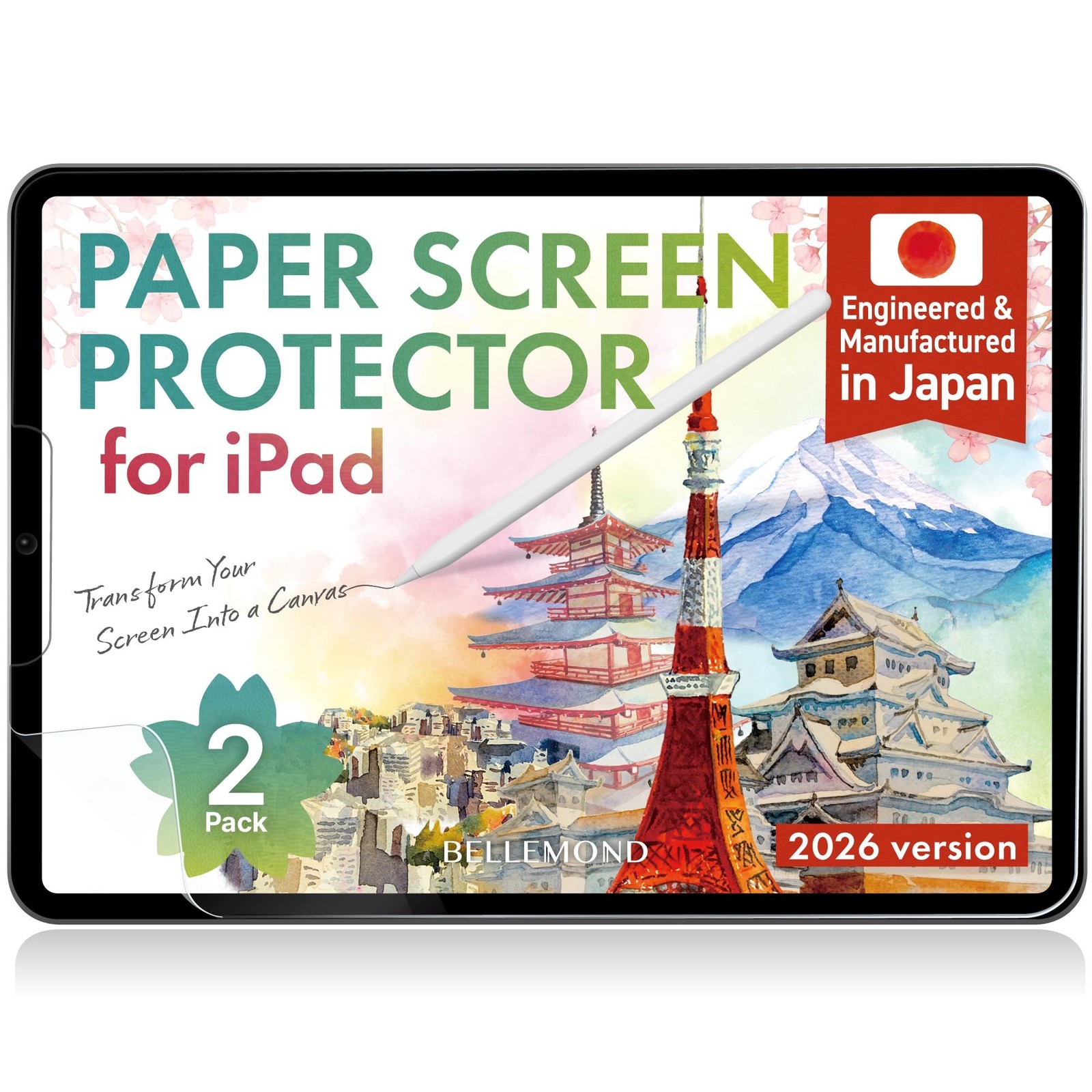 BELLEMOND | 2 Pack Paperfeel Screen Protector for iPad Pro 11” (M5 2025 /