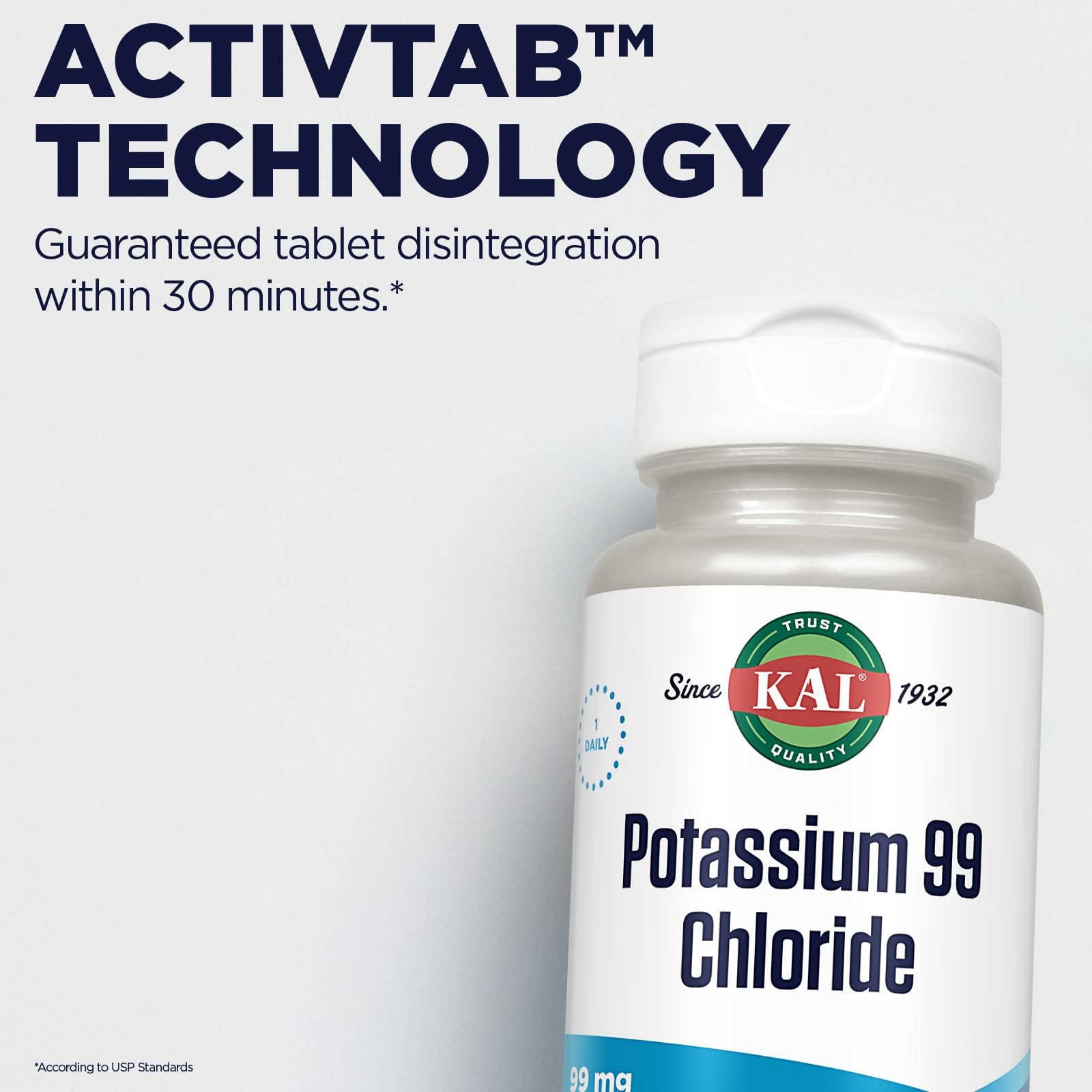 KAL Potassium 99 Chloride – 99 mg 100 Count (Pack of 1),