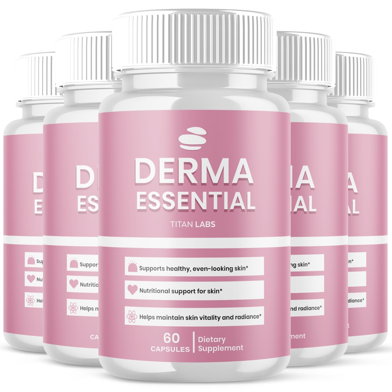 (5 Pack) Derma Essential Probiotics Advanced Healthy Skin Support 300 Capsules