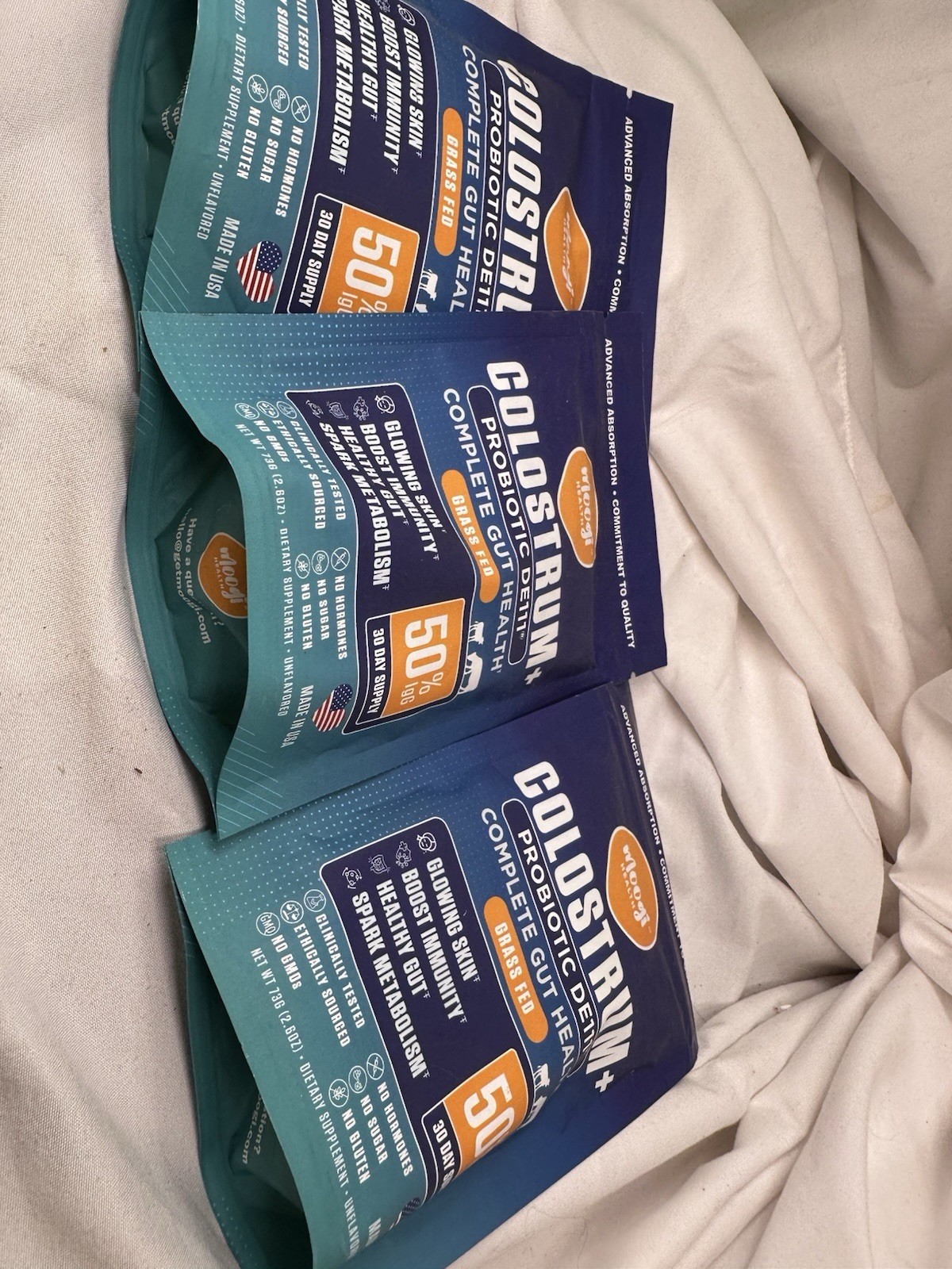 Moogi Health Colostrum + Probiotic DE111 Complete Gut Health 3pk 2.6oz Ea 1/27