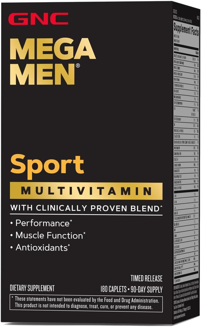 GNC Mega Men Sport Multivitamin 180 Tablets Free Shipping 05/2026