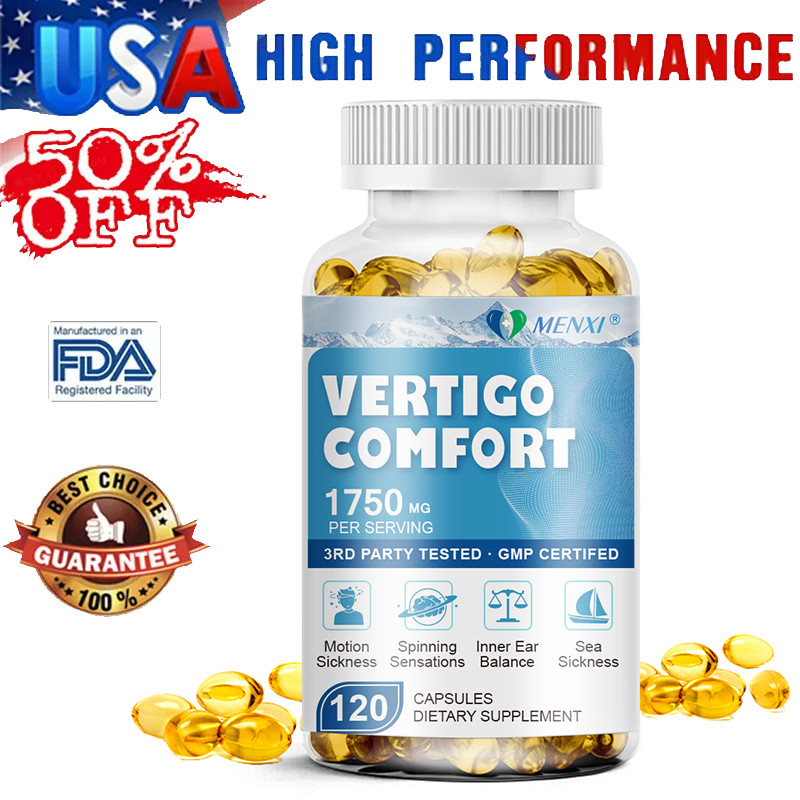 Vertigo Relief 120 Capsules – Dizziness Relief, Drowsy Motion Sickness Relief