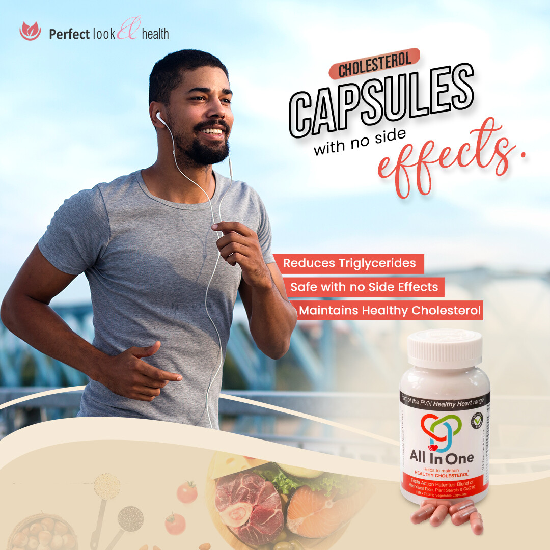 All in One- heart health supplement 120 capsule with red yeast rice & coq10