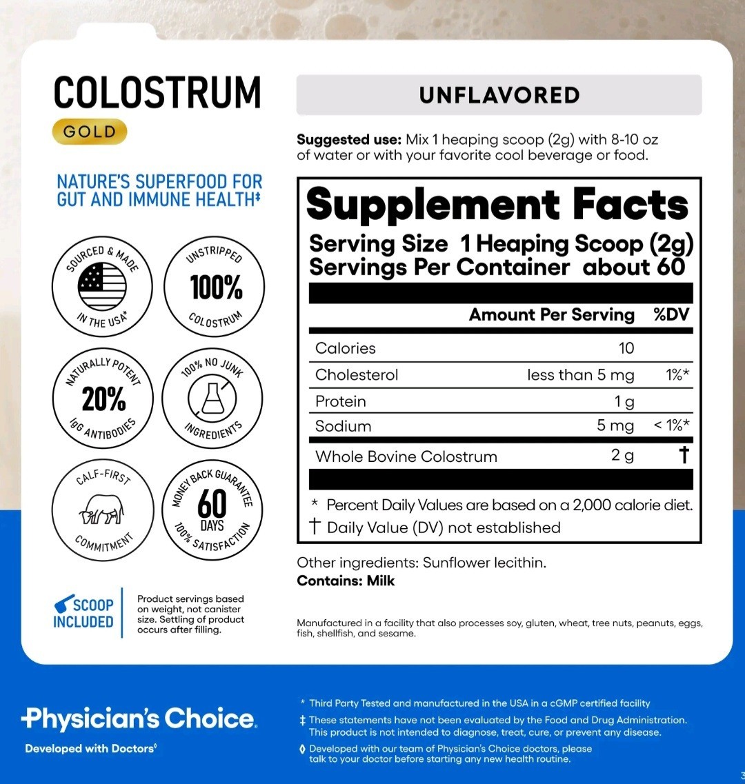 Physician’s Choice Gut Glow Up Bundle Collagen Peptides Colostrum Gold EXP 03/28