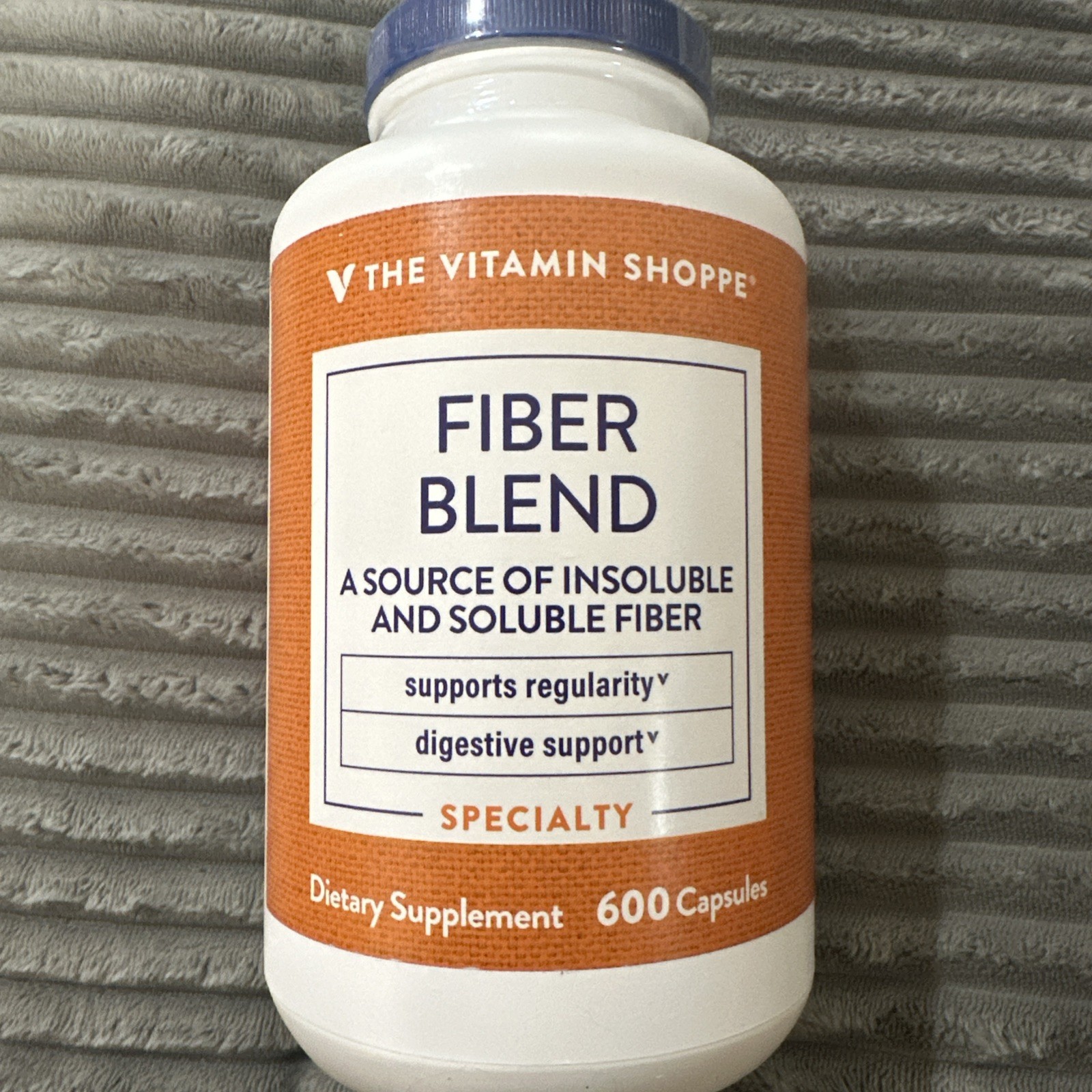 The Vitamin Shoppe Fiber Blend Natural Source of Insoluble & Soluble Fiber NEW
