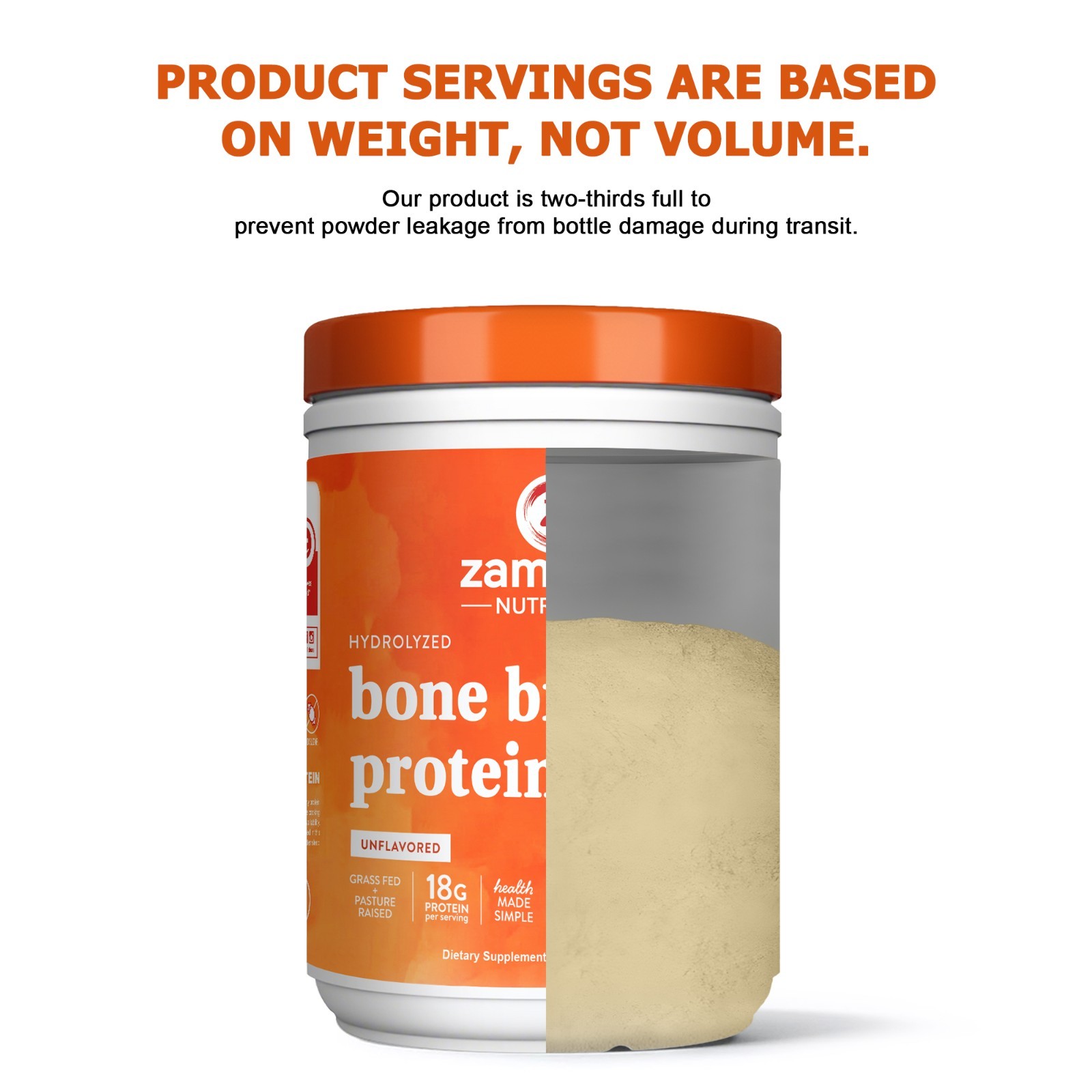 Grass Fed Beef Bone Broth Protein Powder Hydrolyzed Collagen Peptides -10.59oz