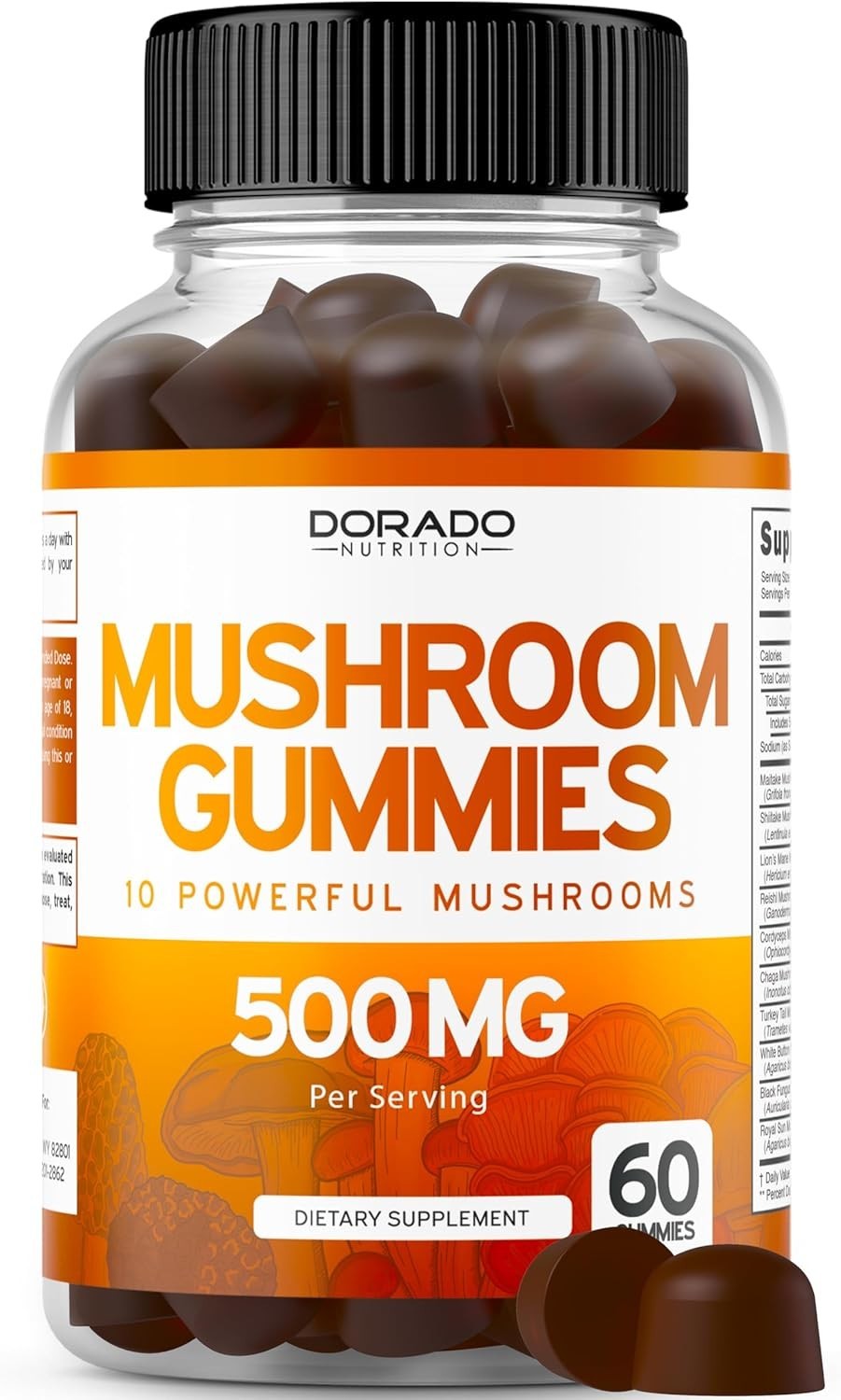 Mushroom Gummies Supplement Mushrooms Blend -Reishi, Lions 120 Gummies