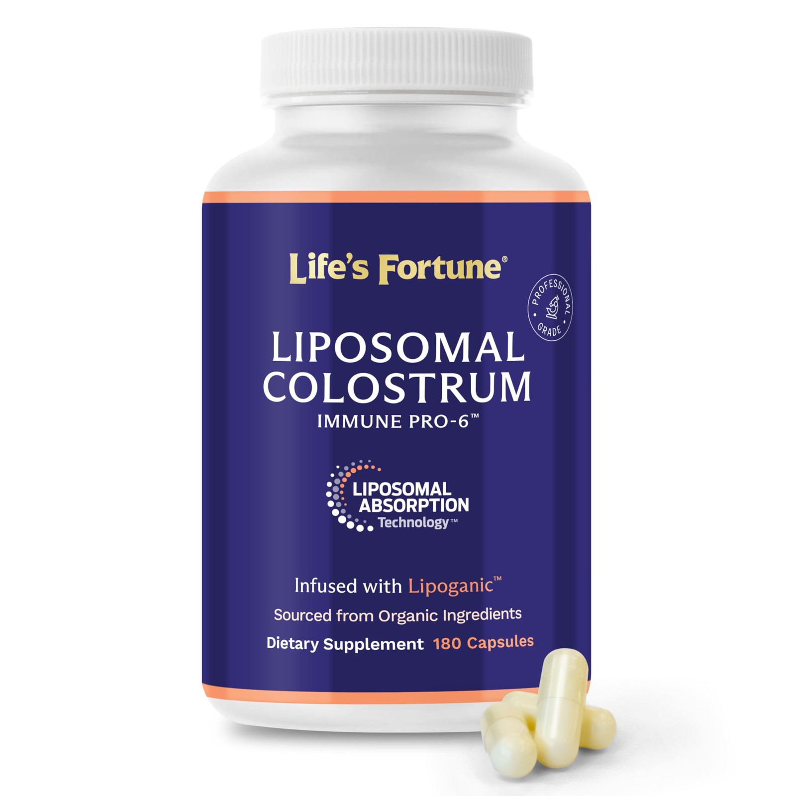 Life’s Fortune Liposomal Bovine Colostrum Capsules Supplement for Adults Wome…