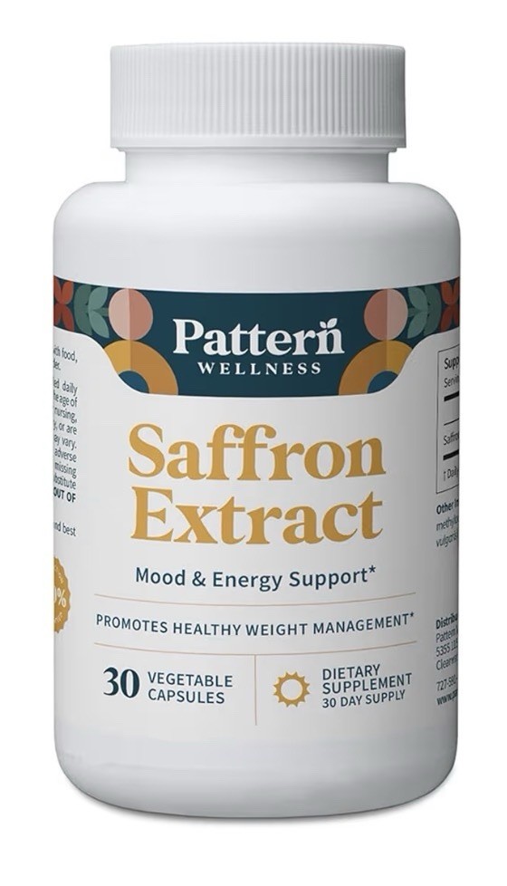 Pattern Wellness Saffron Extract Mood Energy Support Weight Management 30capsule