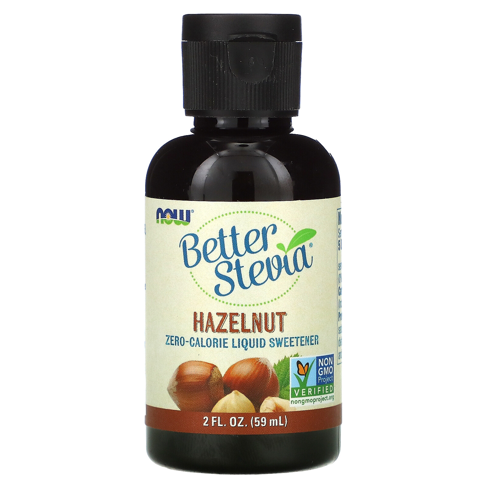 Better Stevia, Zero-Calorie Liquid Sweetener, Hazelnut, 2 fl oz (59 ml)