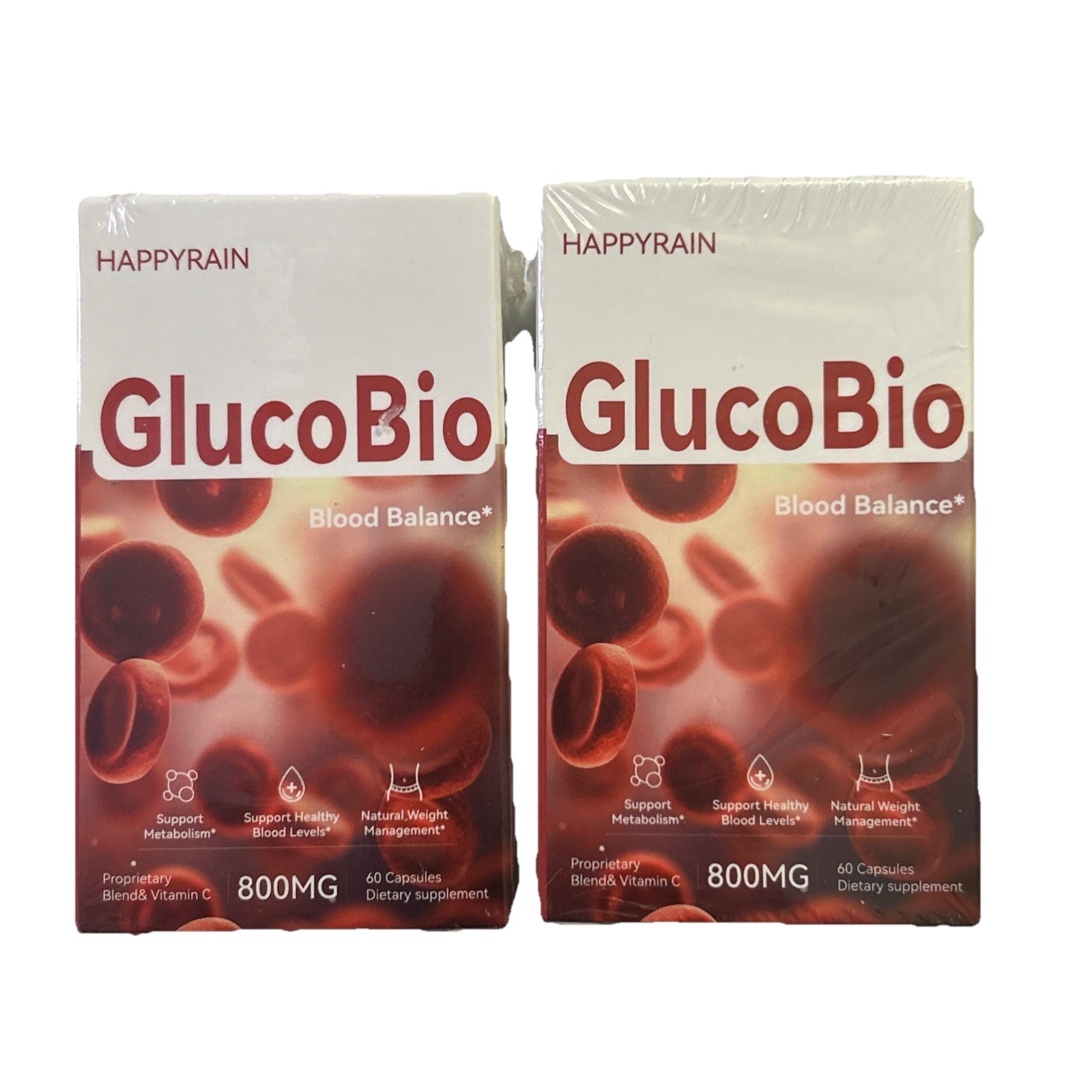 (2 Pack) Gluco Bio Blood Sugar Balance Pills, GlucoBio Heart Health 120 Capsules