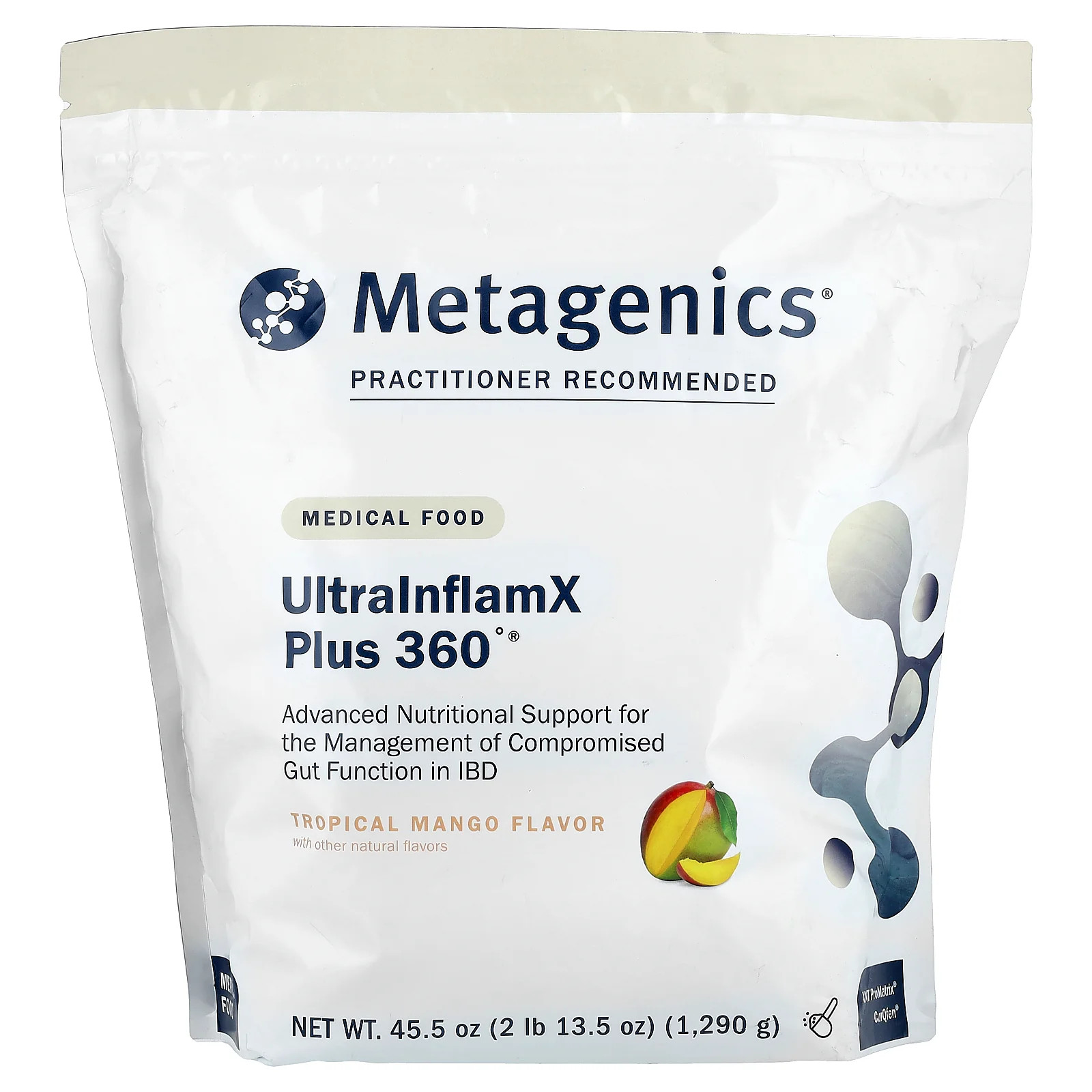 2 X Metagenics, UltralnflamX Plus 360��, Medical Food, Tropical Mango, 45.5 oz