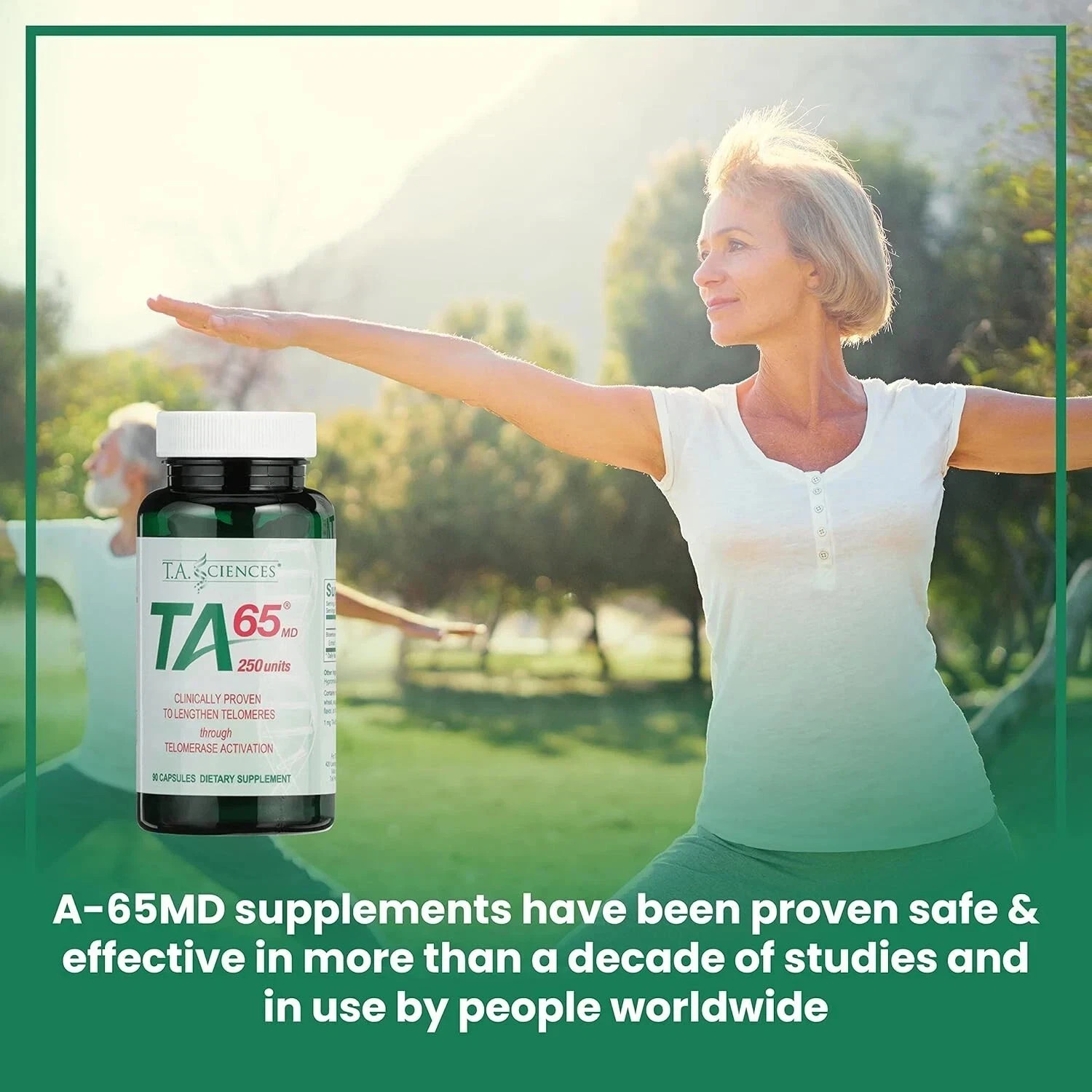 TA-65 Telomere Activation Rejuvenation Supplement, DNA Repair, Stem Cell 90 Caps