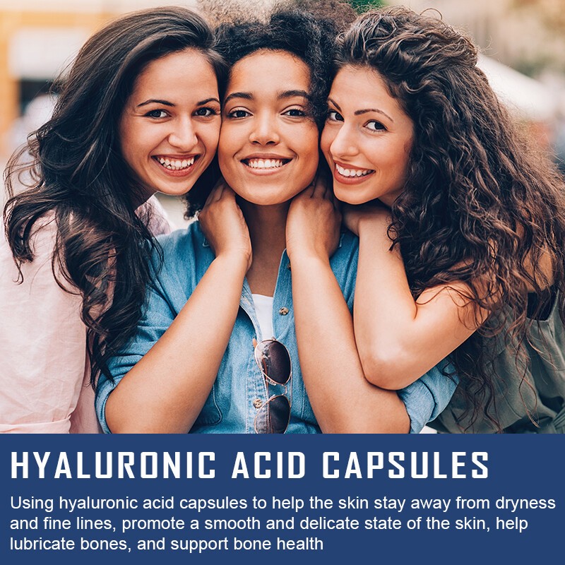 850mg Hyaluronic Acid 30 mg of Vitamin C For Joint and Skin Health 1/2/4Bottles