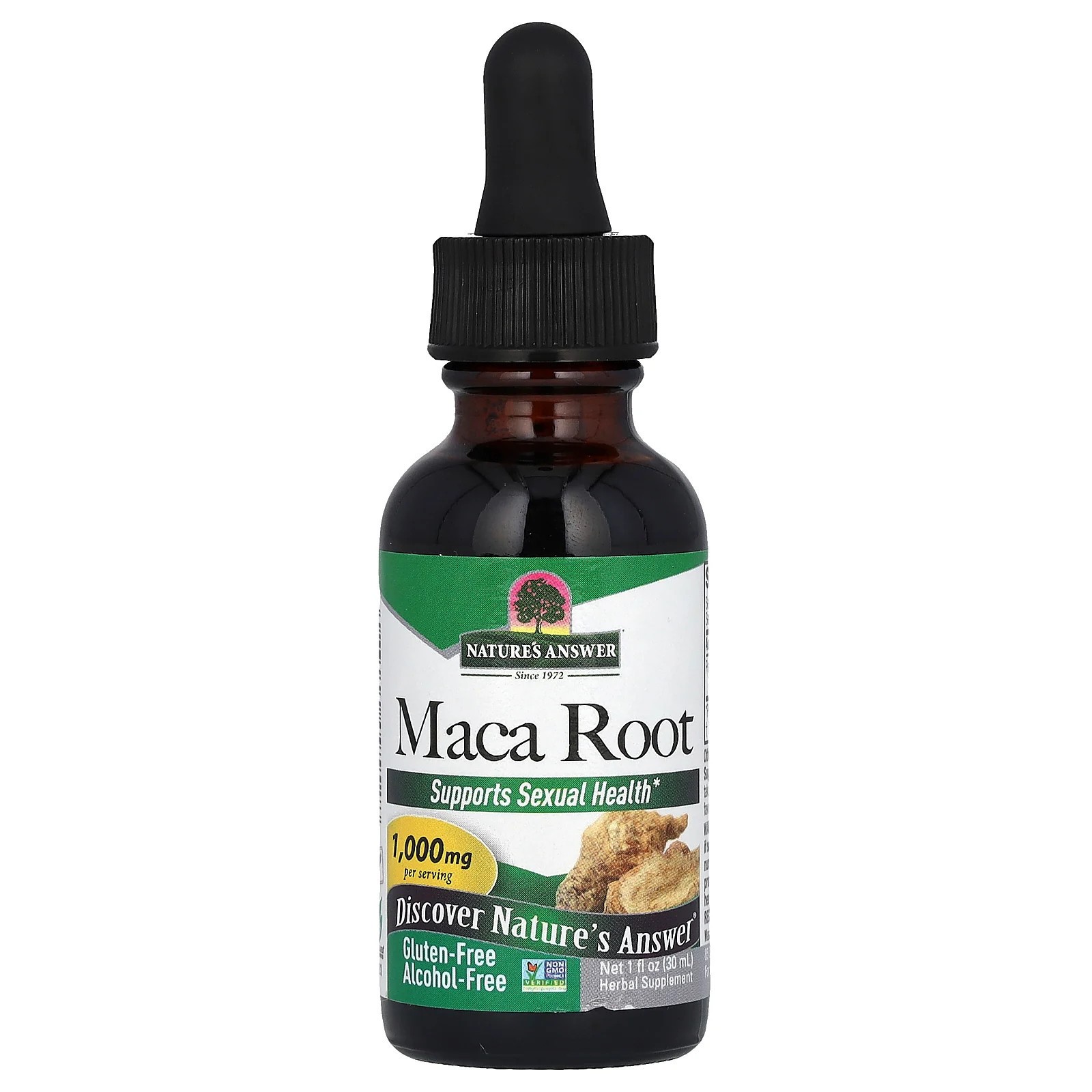 Nature’s Answer Maca Root, Alcohol-Free, 1000 mg , 1 fl oz (30 ml) – Exp 08/2027