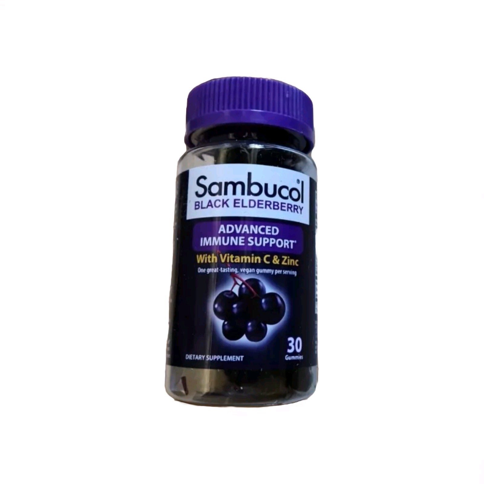 Sambucol Black Elderberry With Vitamin C &Zinc Gummies 30 Count Ex:03/2025