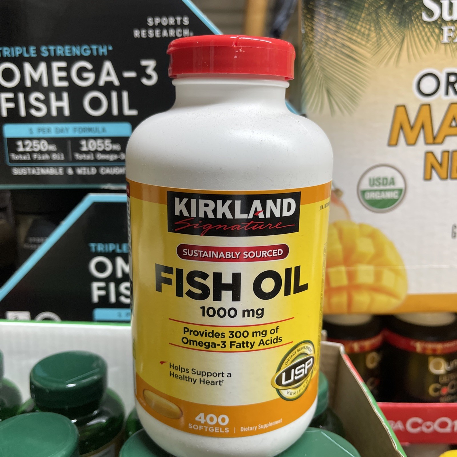 Kirkland Signature Fish Oil 1000 mg., 400 Softgels [ EXP 07/2028 or later]