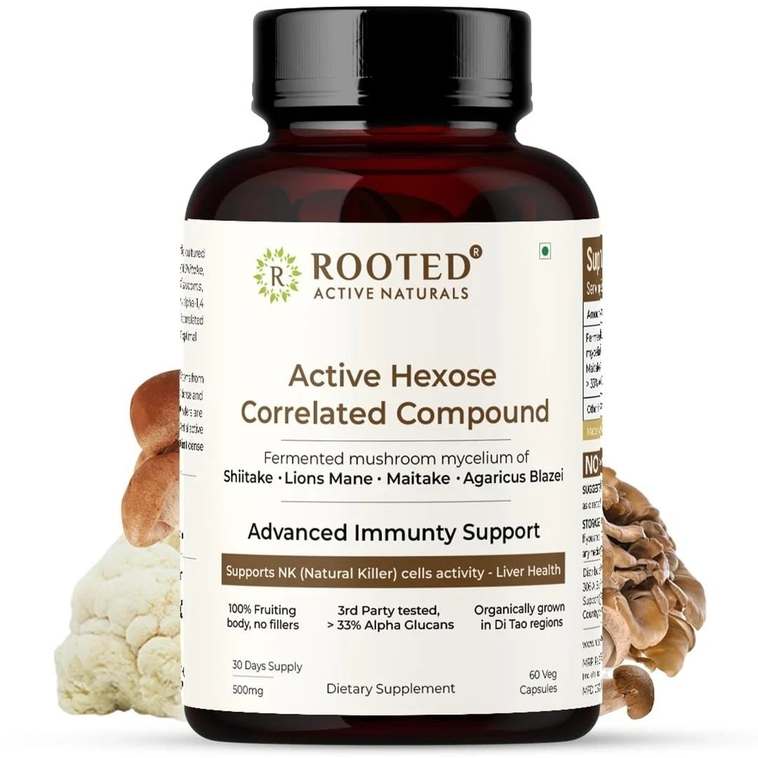 Rooted Active’s Organic Active Hexose Correlated Compound (60 Capsules) g575
