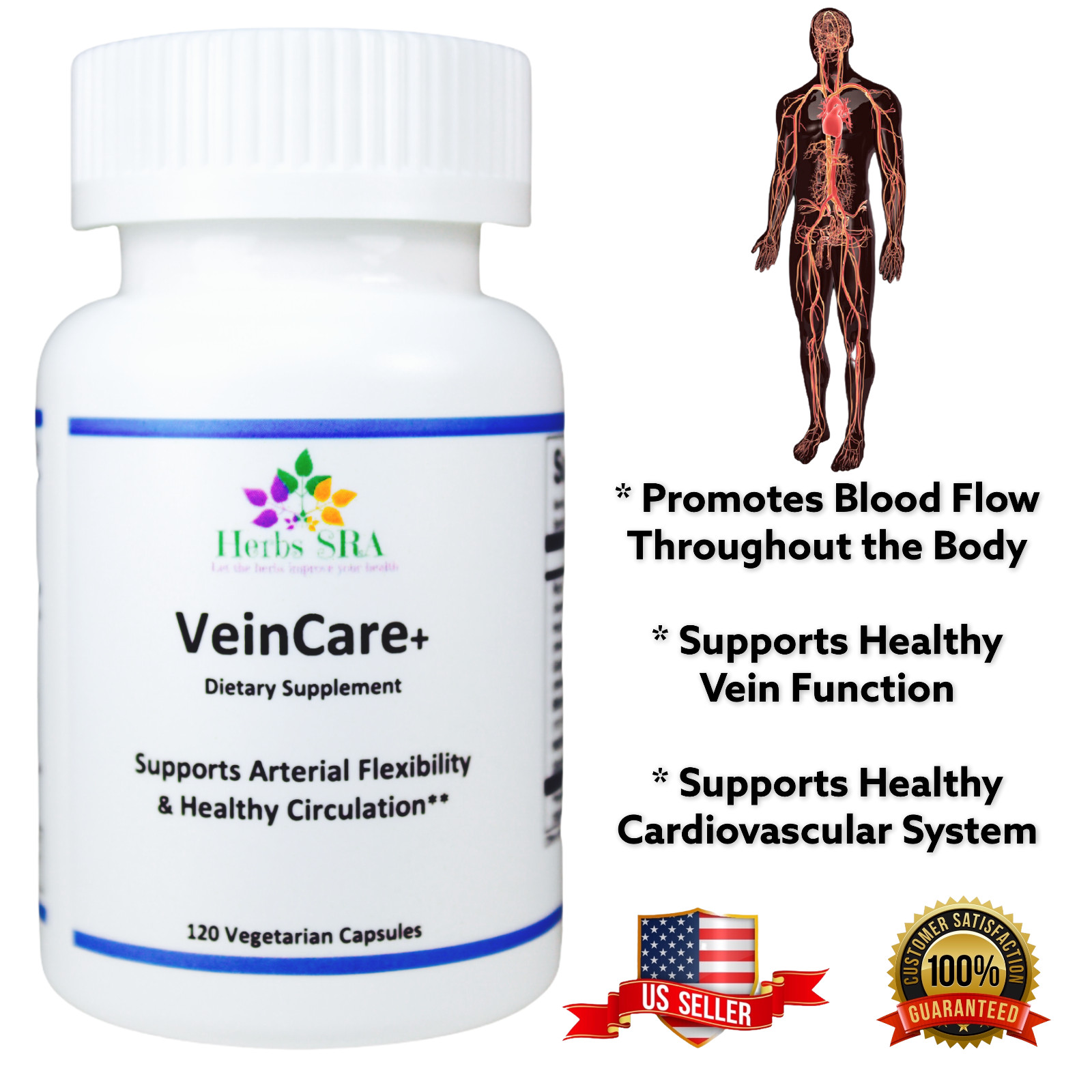 BILBERRY, GRAPE SEED, RUTIN, NATTOKINASE, 120 Capsules, Boost Vein Flexibility.