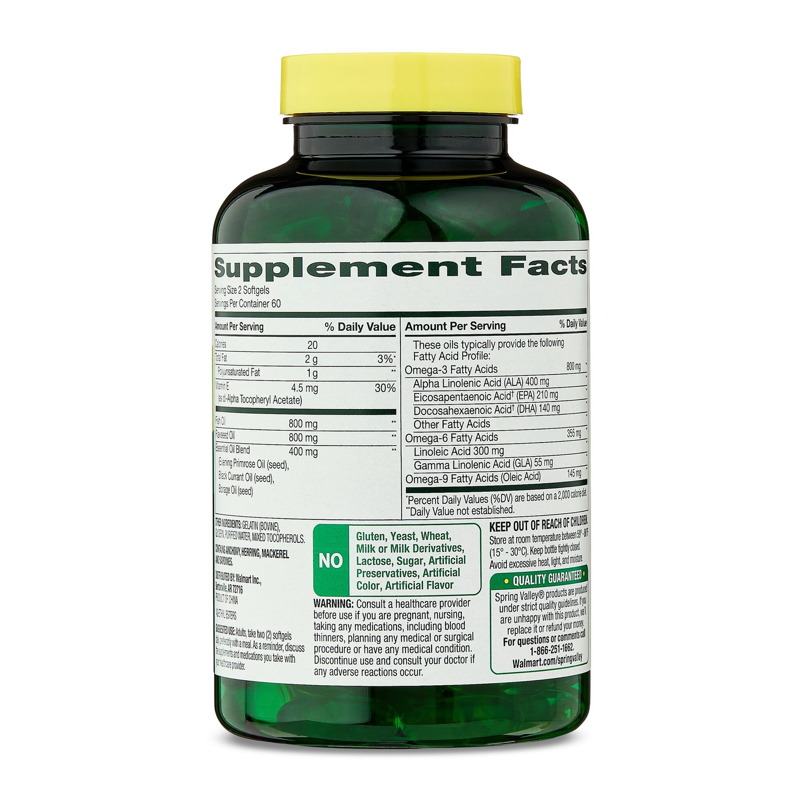Triple Omega Softgels for Heart, Joint & Skin Health – 120 Count