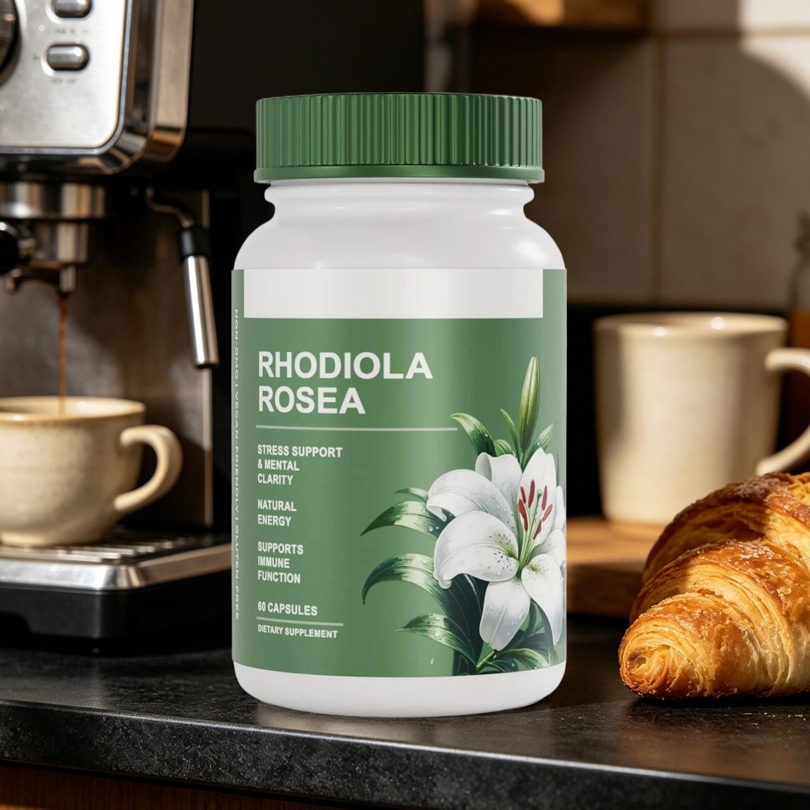 Salvora Rhodiola Rosea Supplement – Golden Root Adaptogen Capsules 60pcs