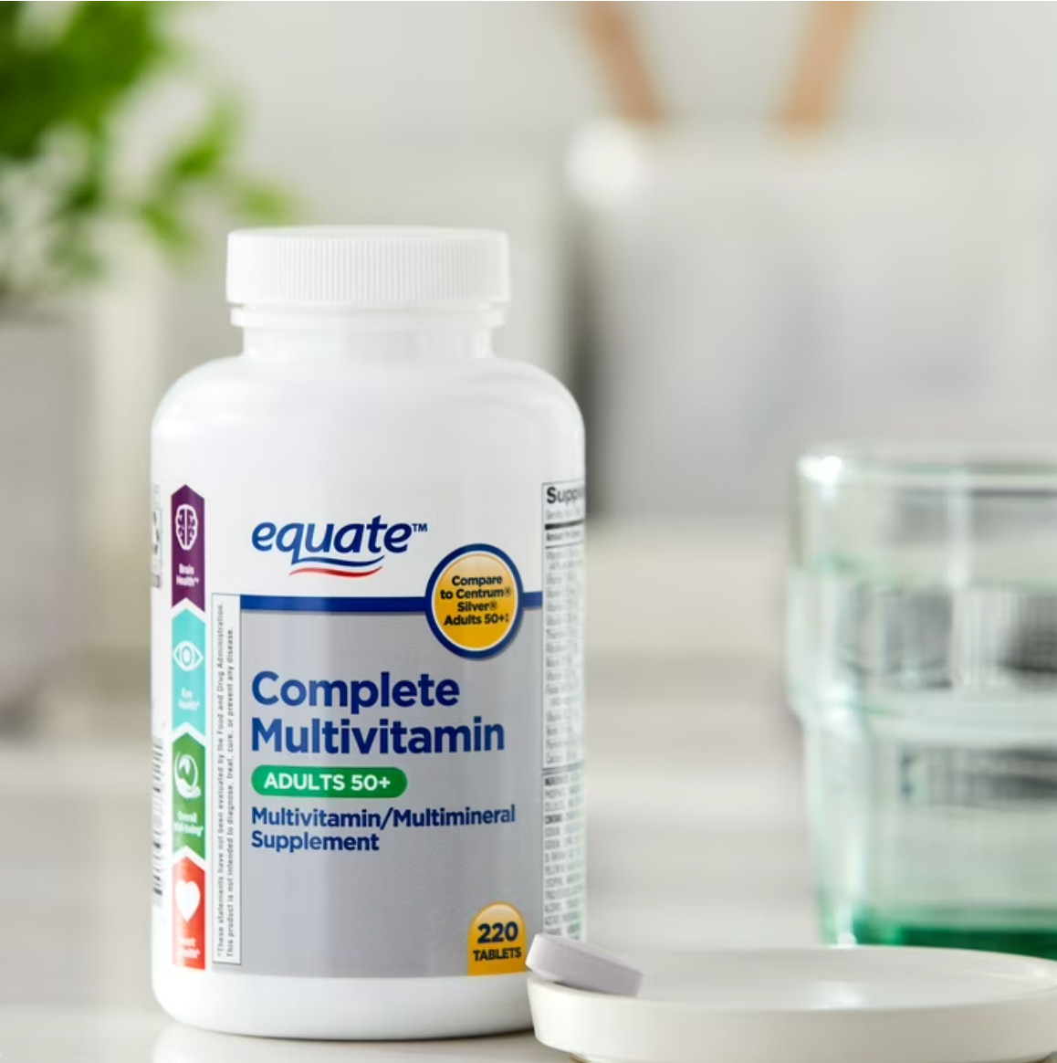 Equate Complete Multivitamin Adults 50+ 220 Tablets Daily Vitamins Senior Health