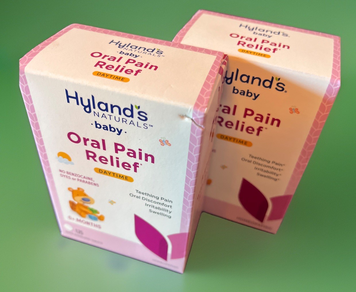 2X Hyland’s Naturals Baby Oral Pain Relief DayTime 125 Dissolving Tabs Exp 5/26+