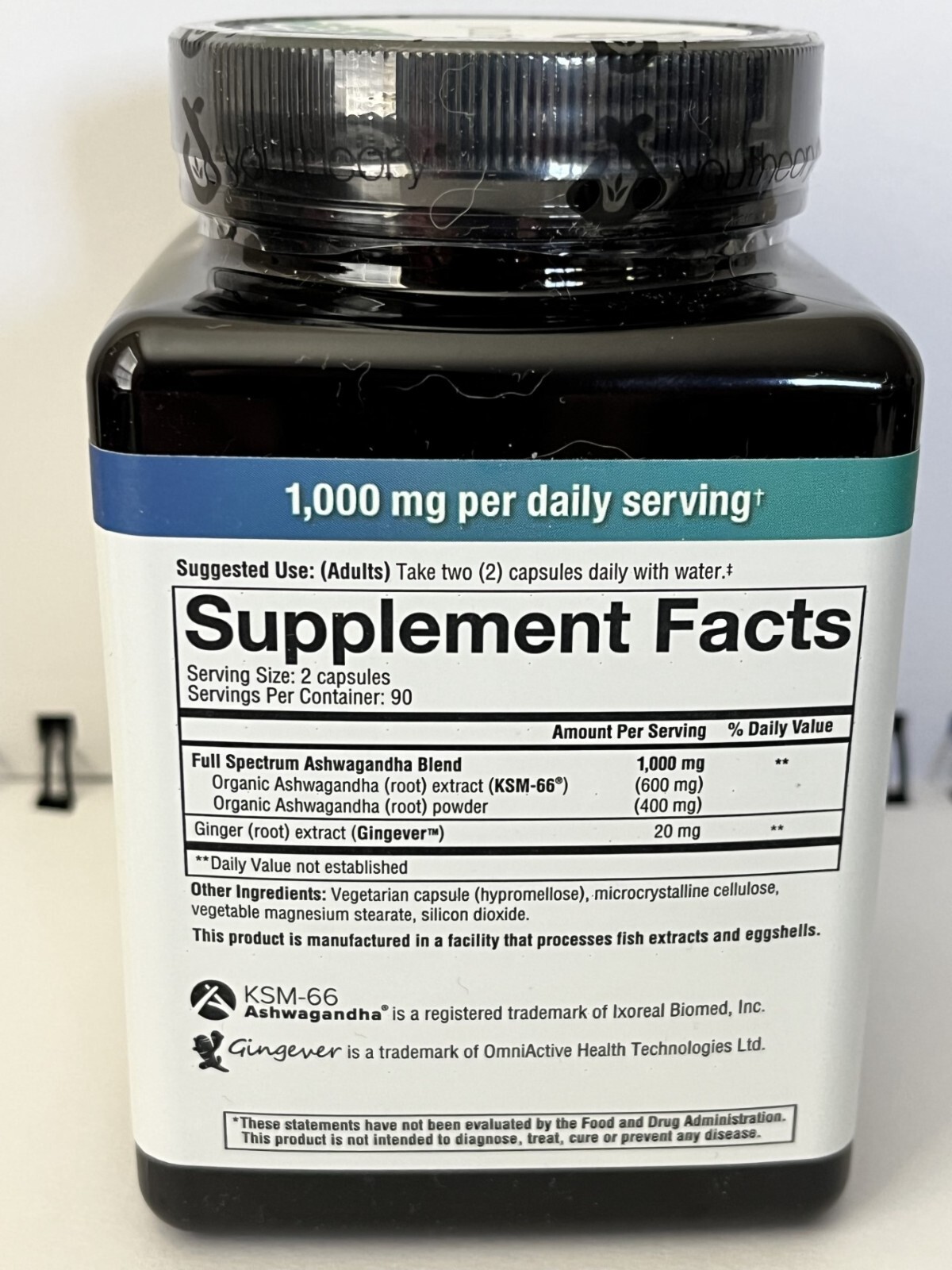 youtheory ashwagandha 1000 mg. 180 Capsules – Fresh! – Fast Free Shipping!