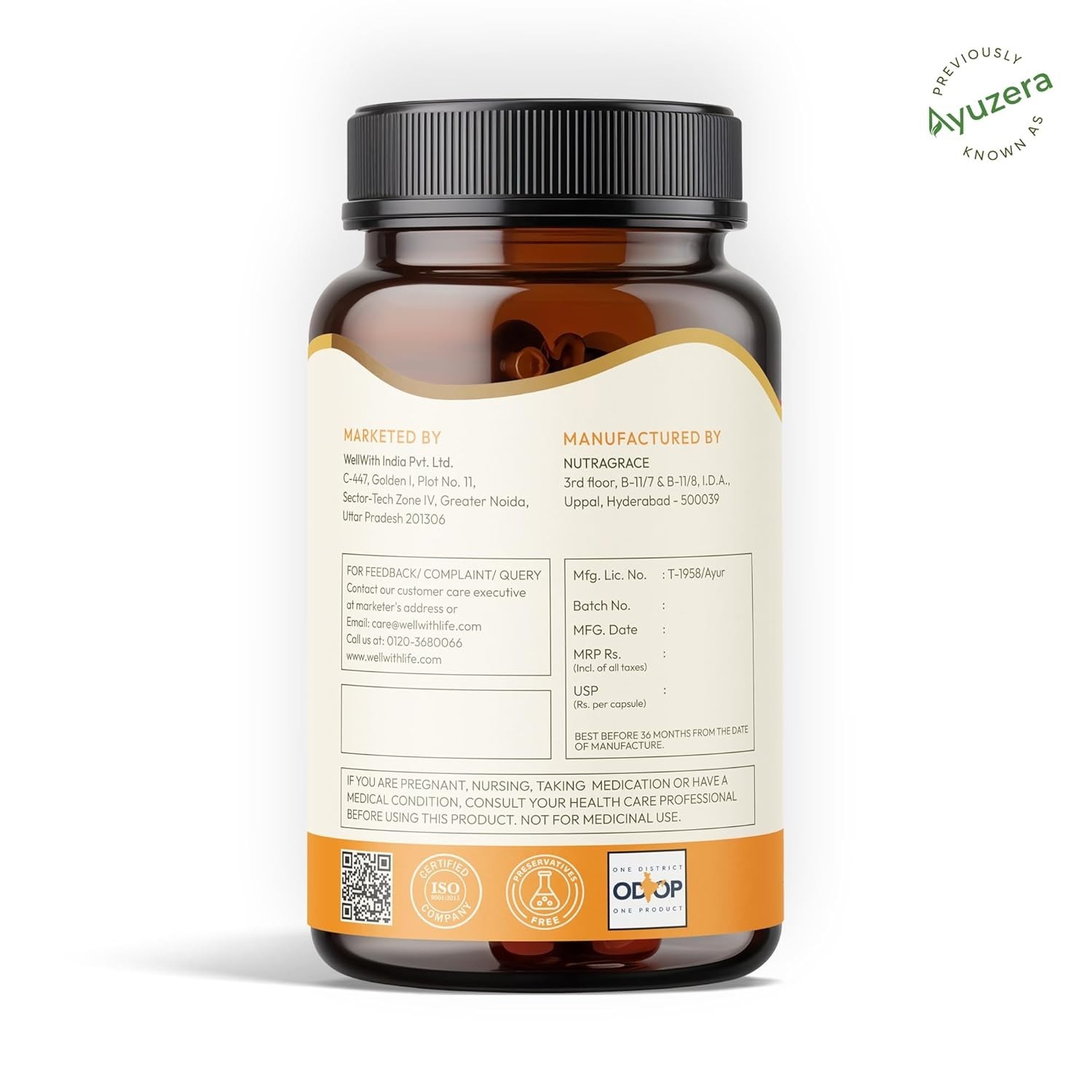 Wellwith Sea Buckthorn Berry Oil 30 Capsule Himalayan Sea buckthorn Capsules