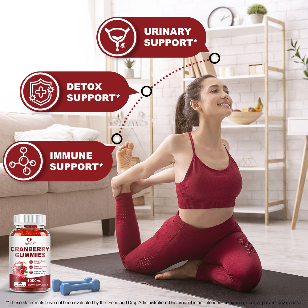 Cranberry Gummies Natural Urinary Tract Health Support – 1000mg Extra Strength