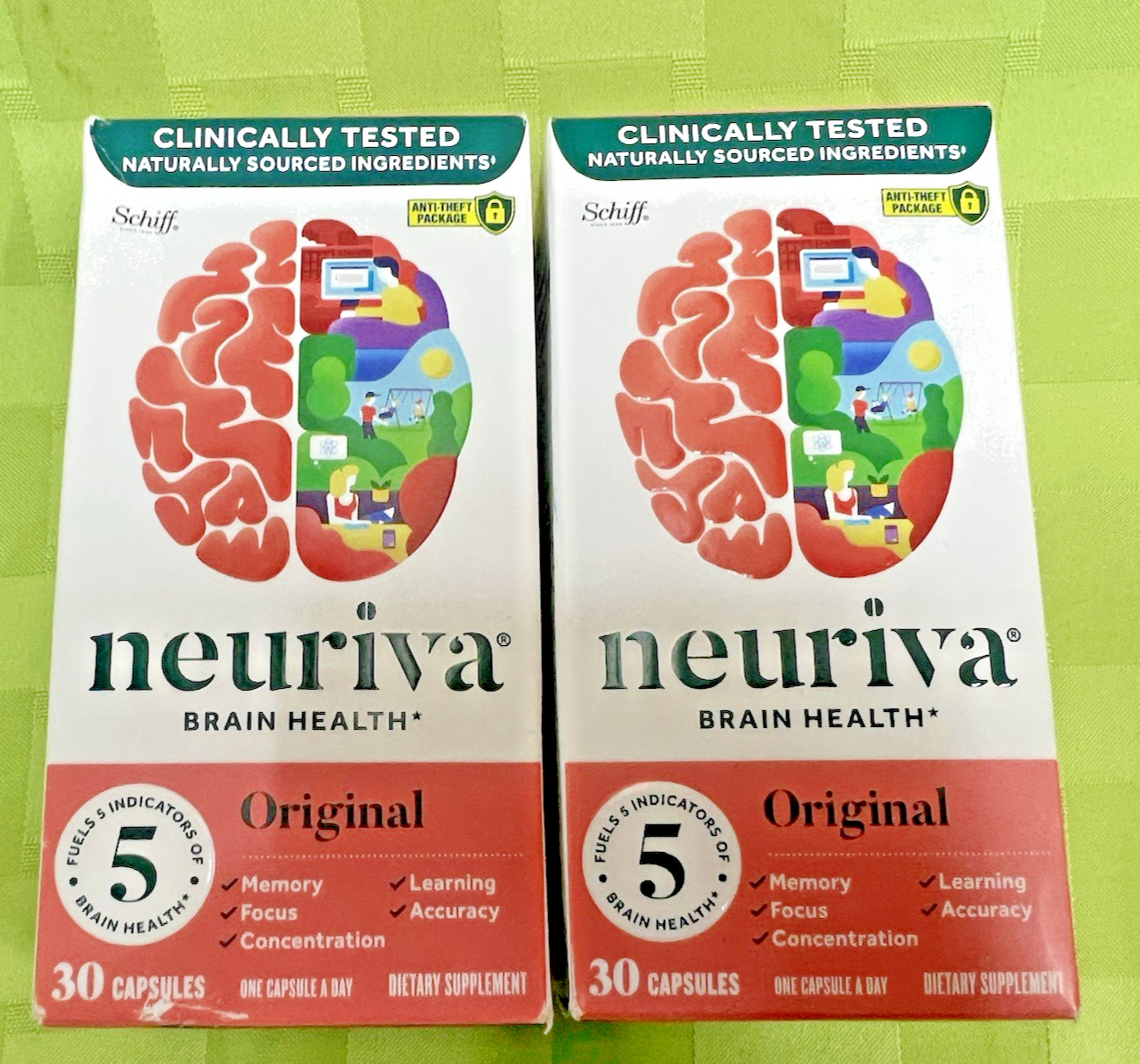 Lot of 2 New Neuriva Brain Health Original 30 Ct – 60 Total Exp 12/26 AUTHENTIC