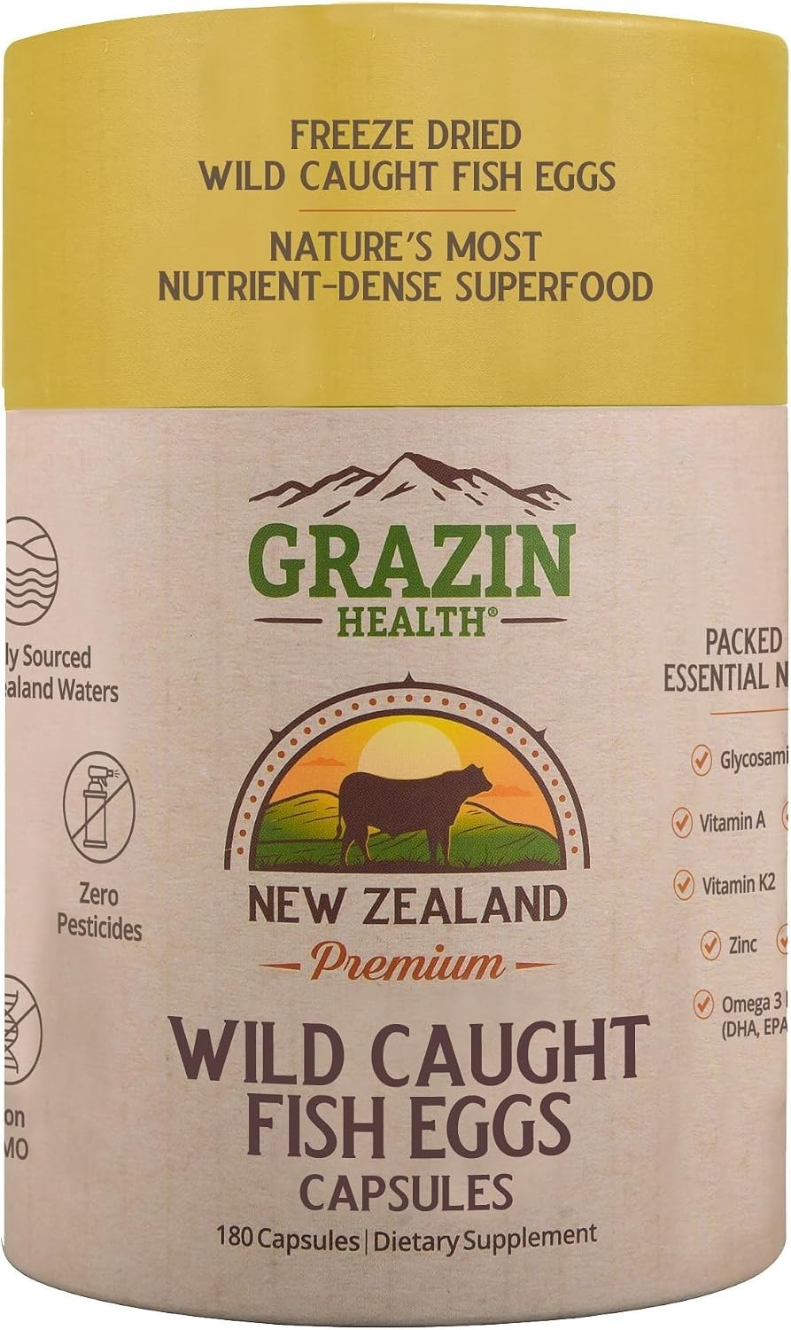 GRAZIN HEALTH Fish Eggs Capsules – 3000mg Per Serving